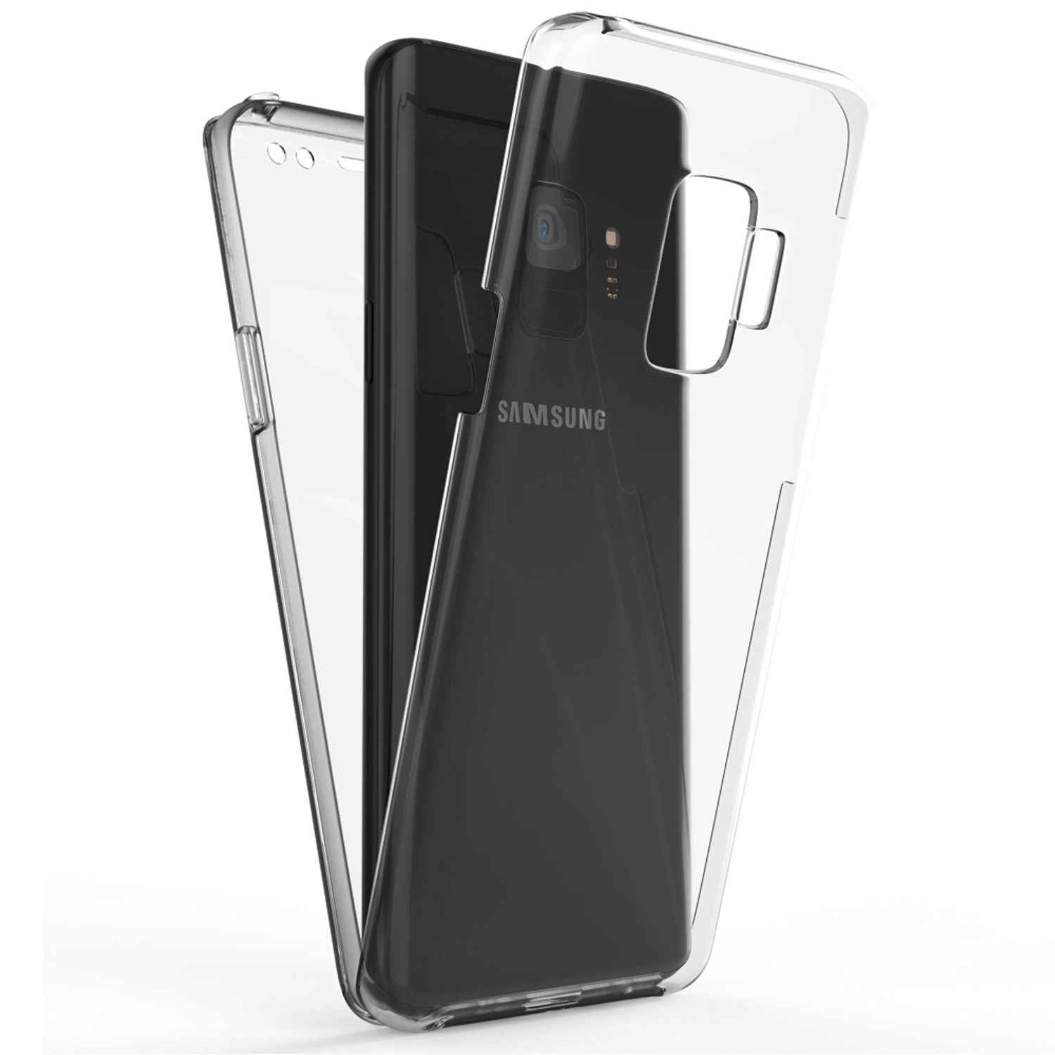 NALIA 360 Grad Handy Hülle für Samsung Galaxy S9, Full Cover Case Bumper Etui