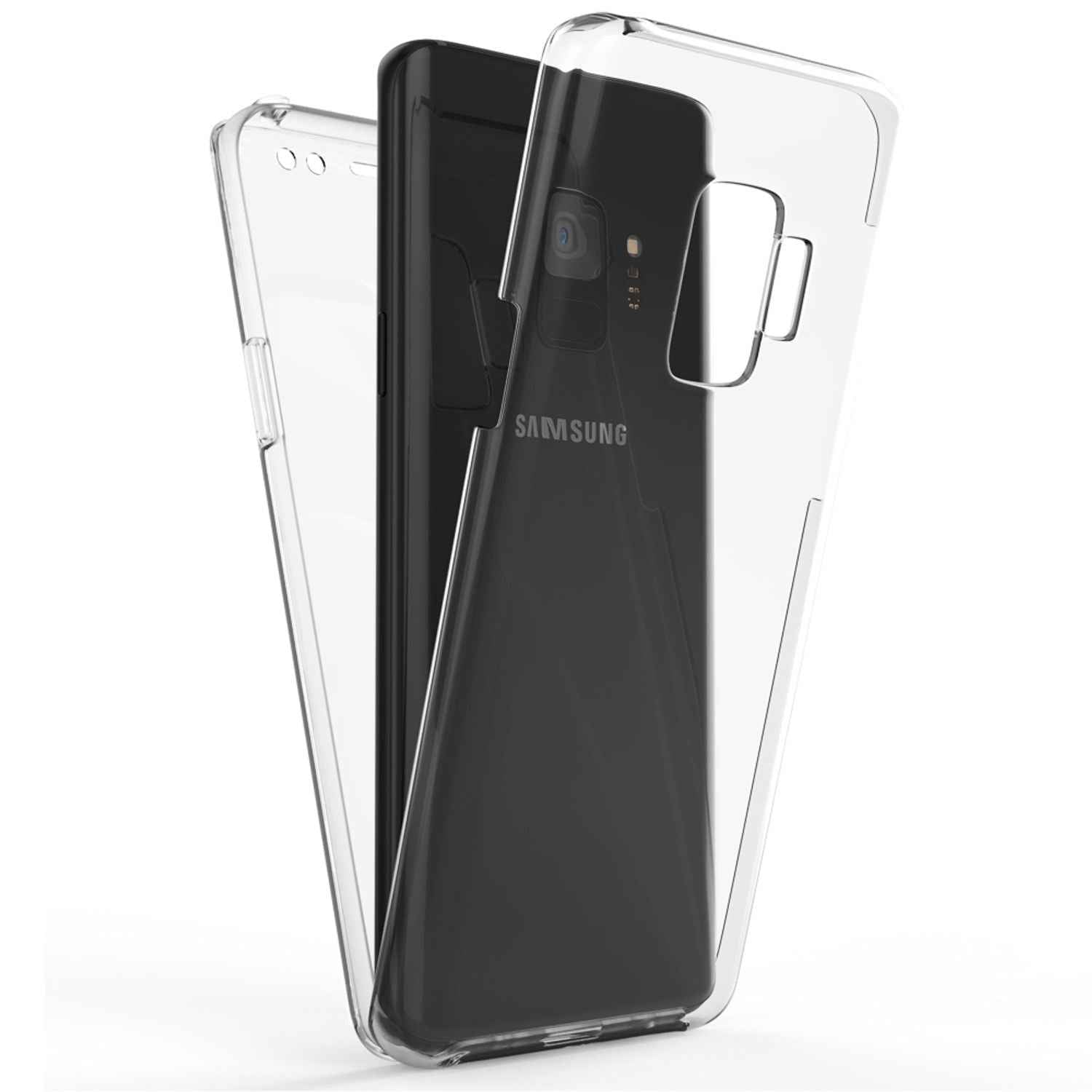 NALIA 360 Grad Handy Hülle für Samsung Galaxy S9, Full Cover Case Bumper Etui