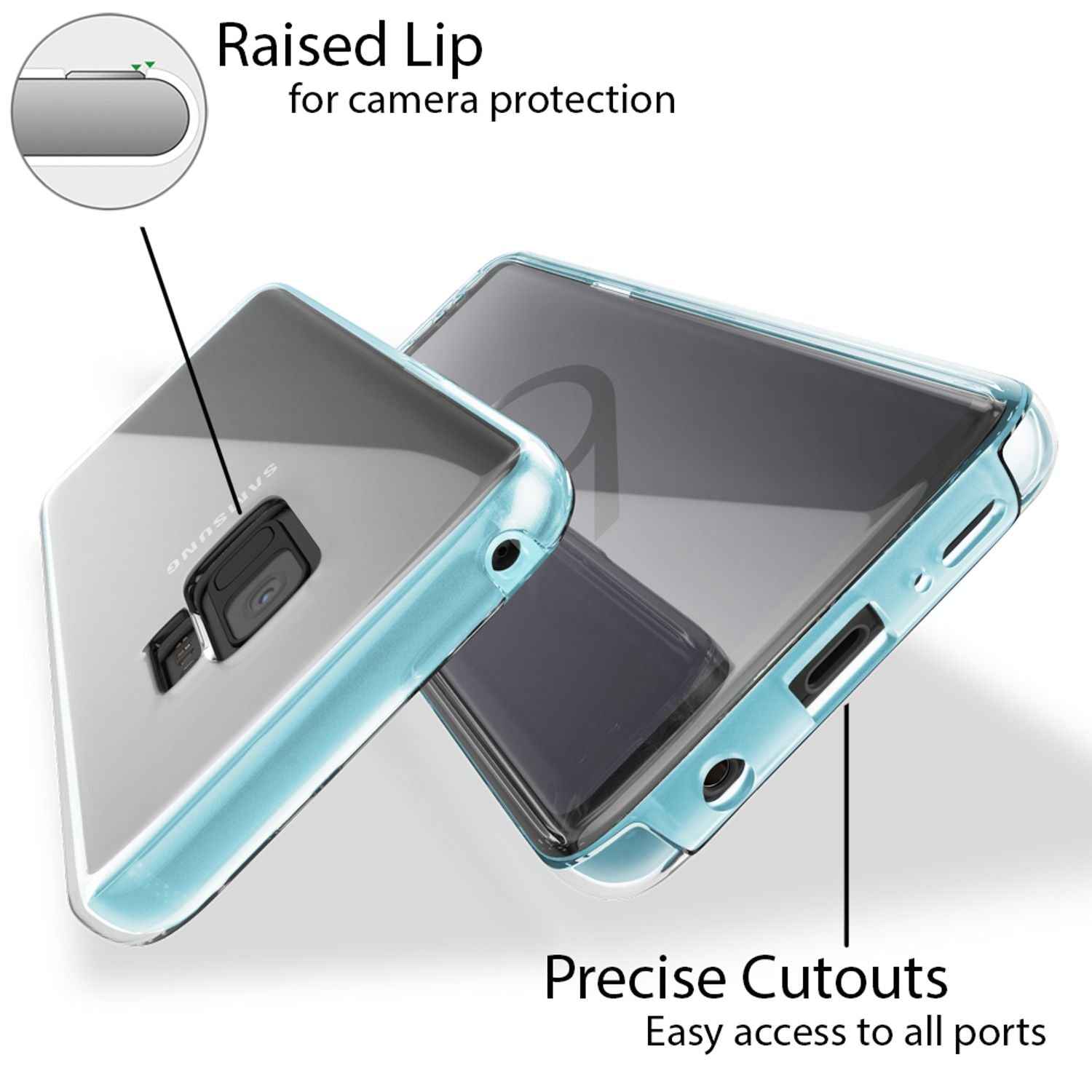 NALIA 360 Grad Handy Hülle für Samsung Galaxy S9, Full Cover Case Bumper Etui
