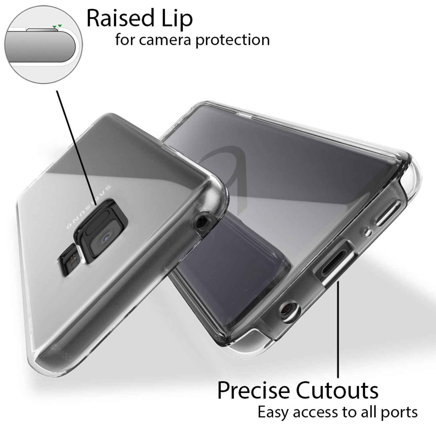 NALIA 360 Grad Handy Hülle für Samsung Galaxy S9, Full Cover Case Bumper Etui