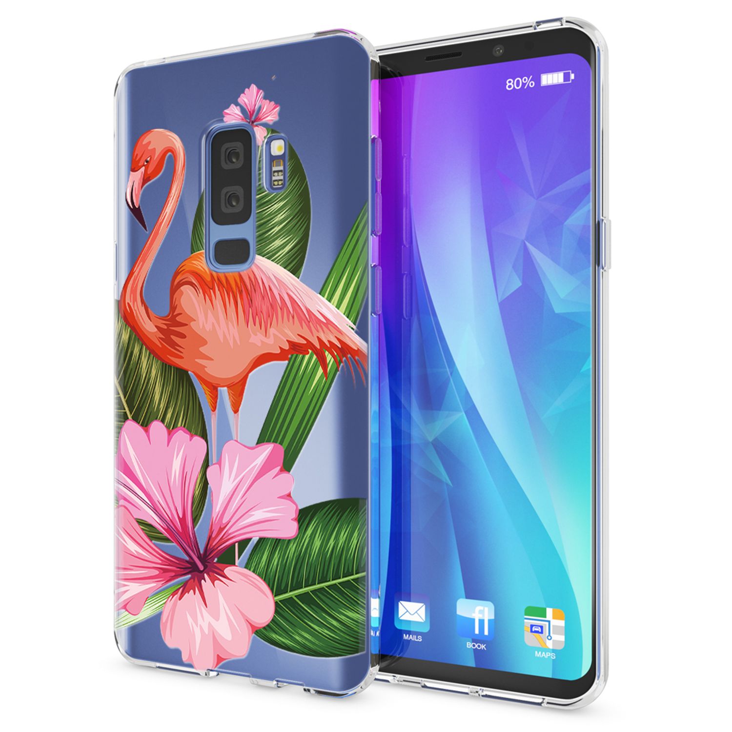 Handyhülle Samsung Galaxy S9 Plus TPU Silikon durchsichtig gemustert