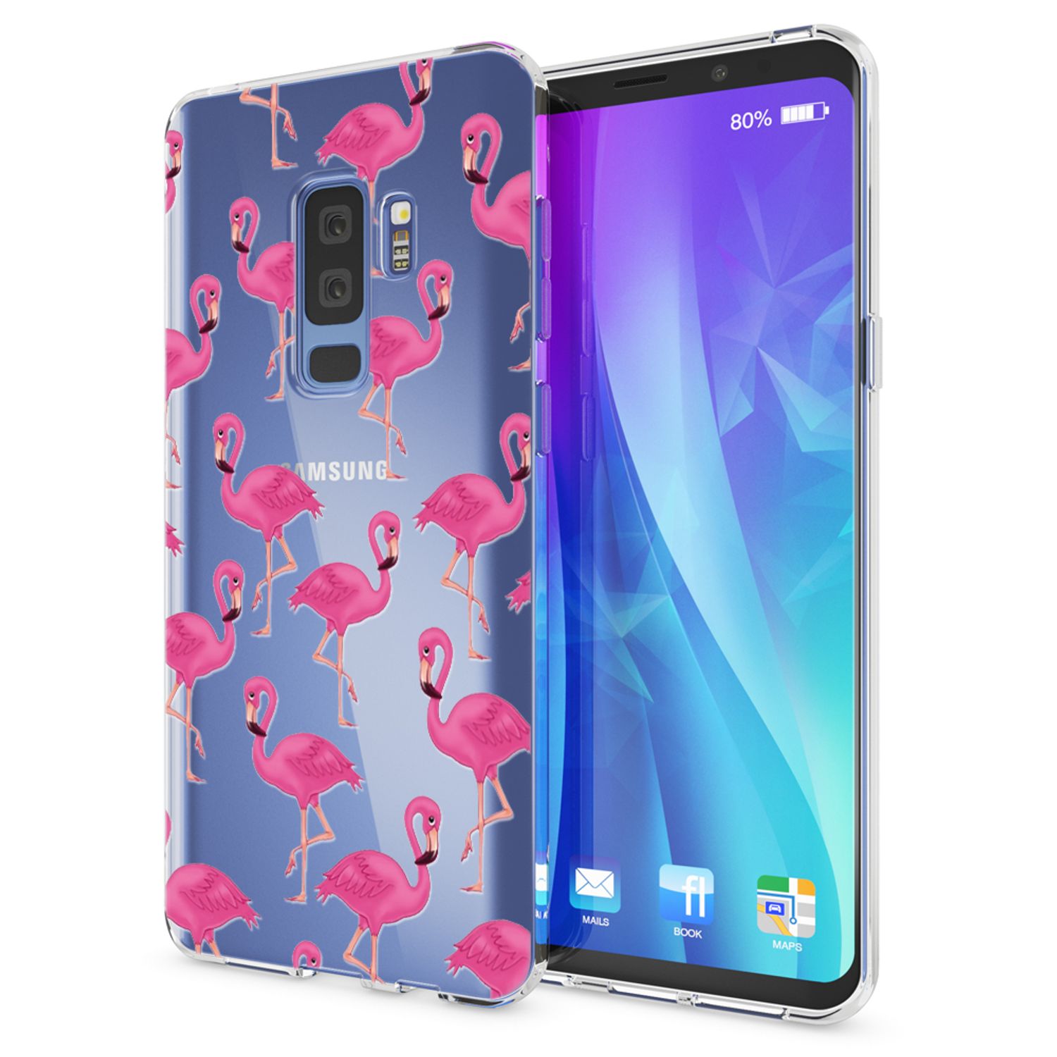 Handyhülle Samsung Galaxy S9 Plus TPU Silikon durchsichtig gemustert