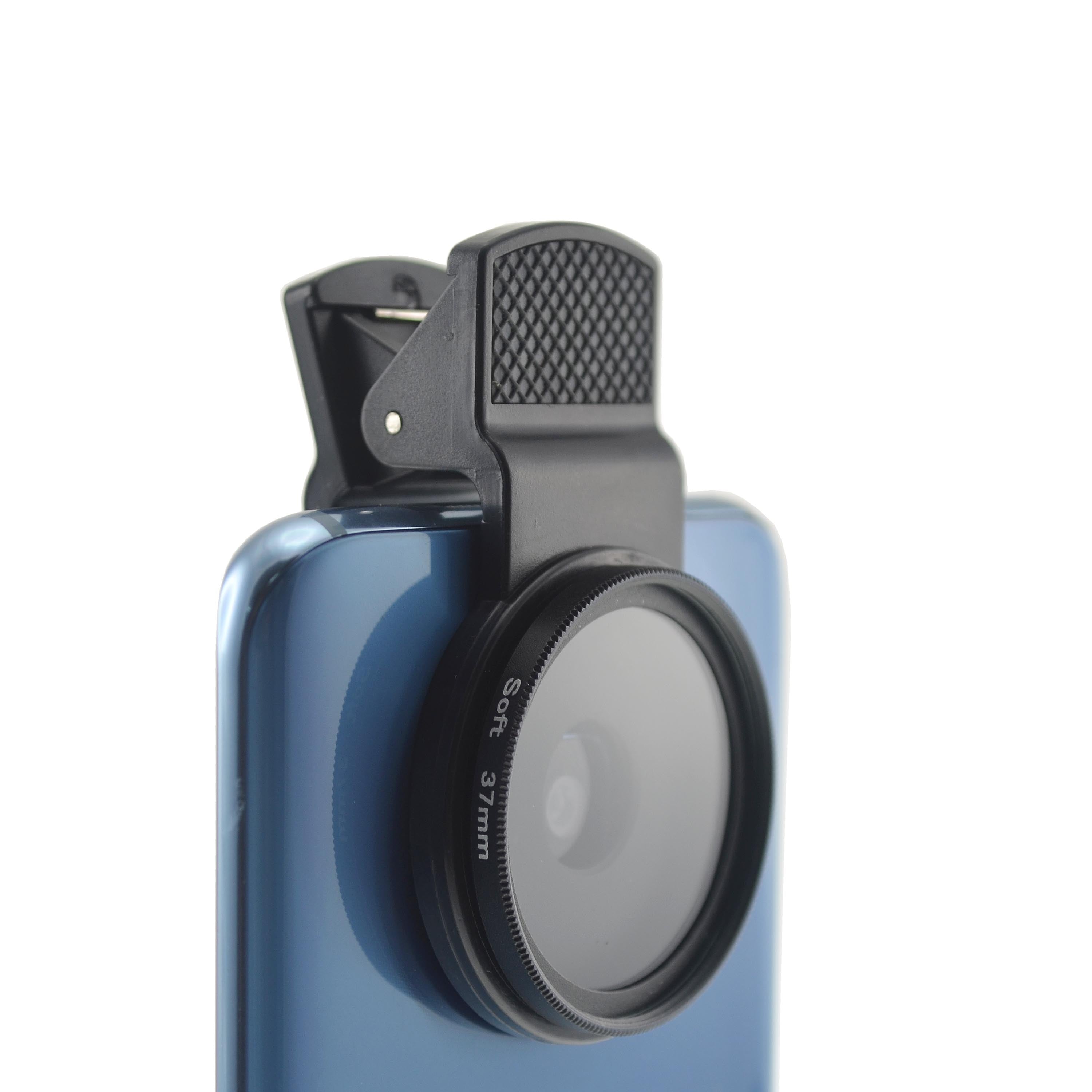 Soft Filter 37 mm Weichzeichnung mit Clip in Schwarz für Smartphone | System-S