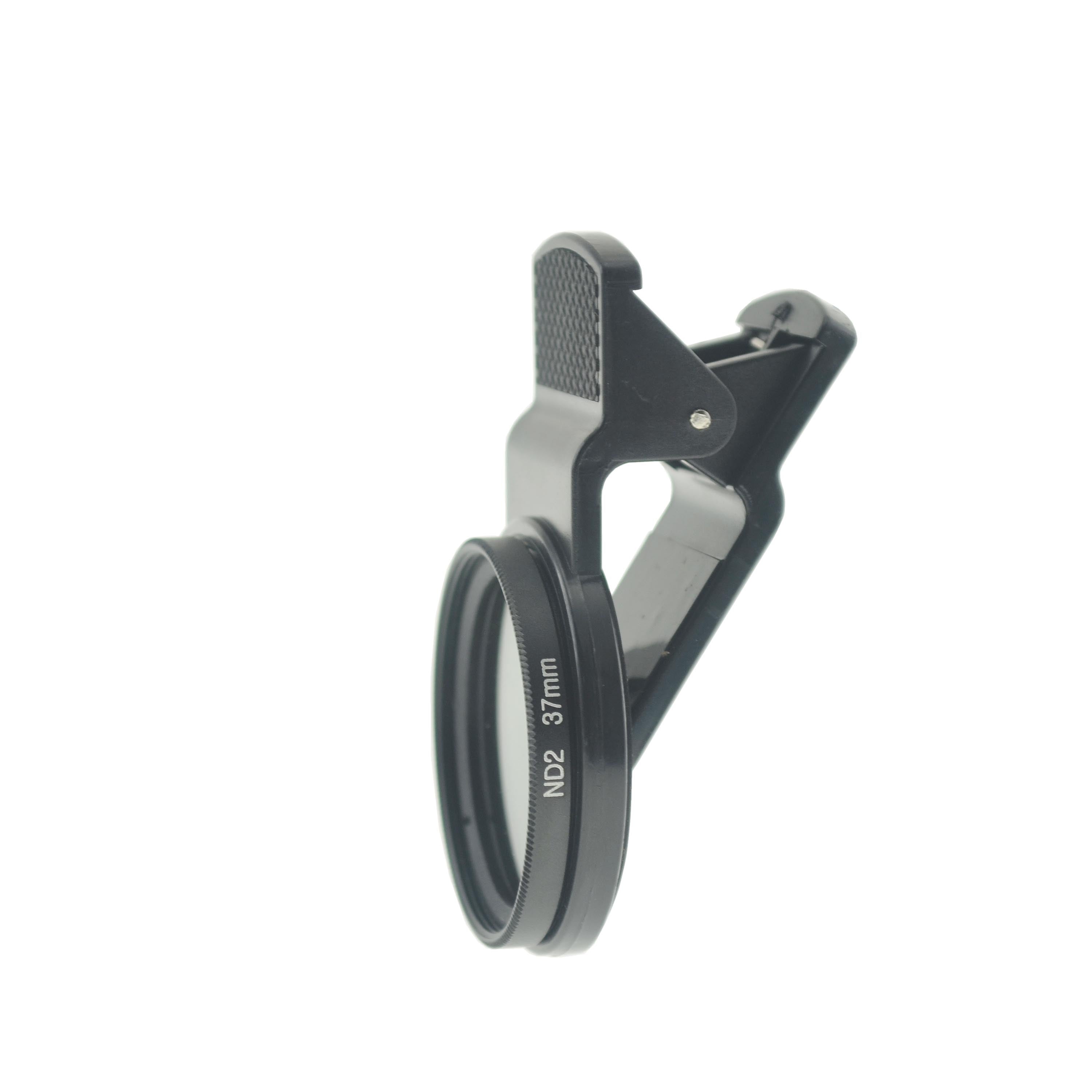 ND2 Neutraldichtefilter 37 mm Graufilter mit Clip für Smartphone | System-S