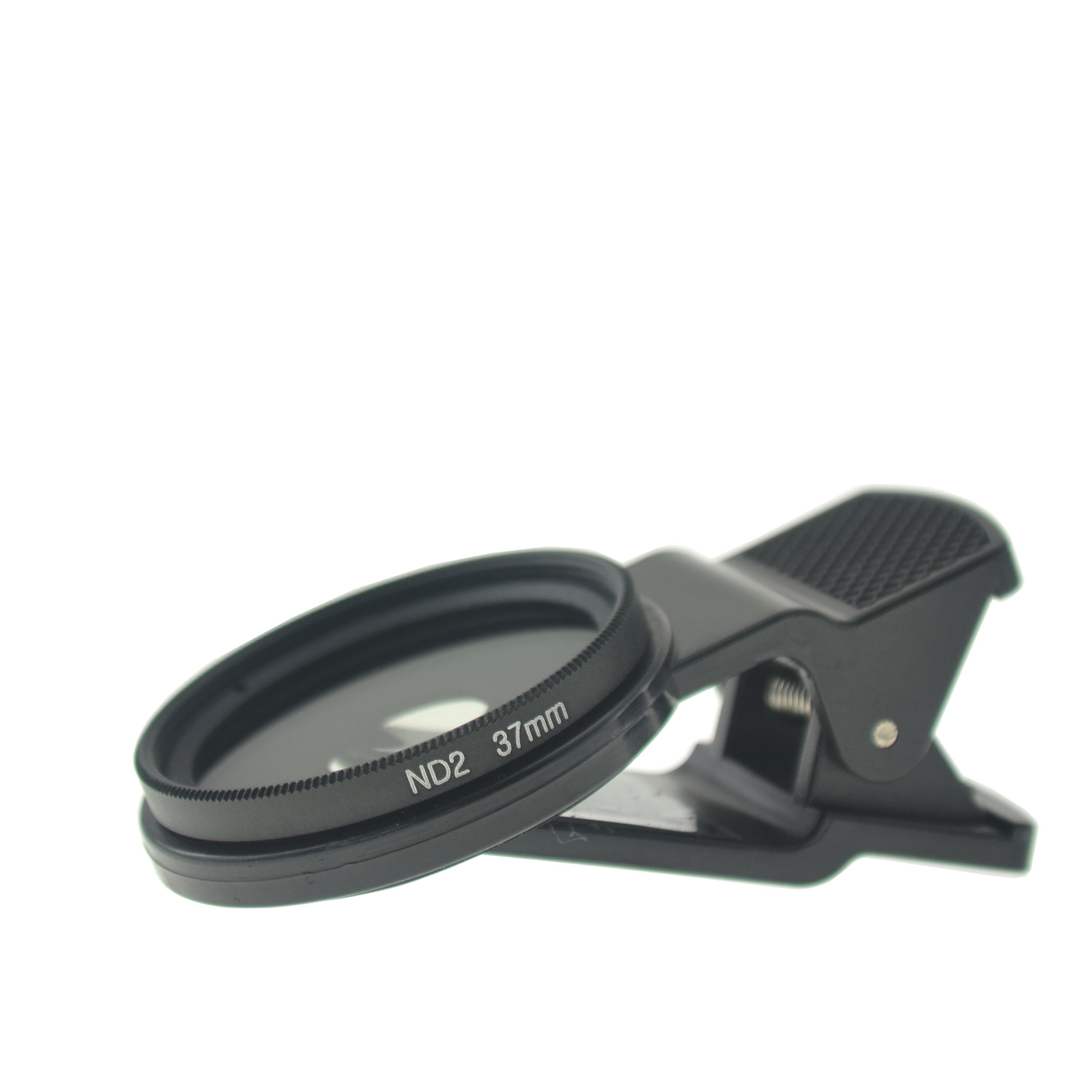 ND2 Neutraldichtefilter 37 mm Graufilter mit Clip für Smartphone | System-S