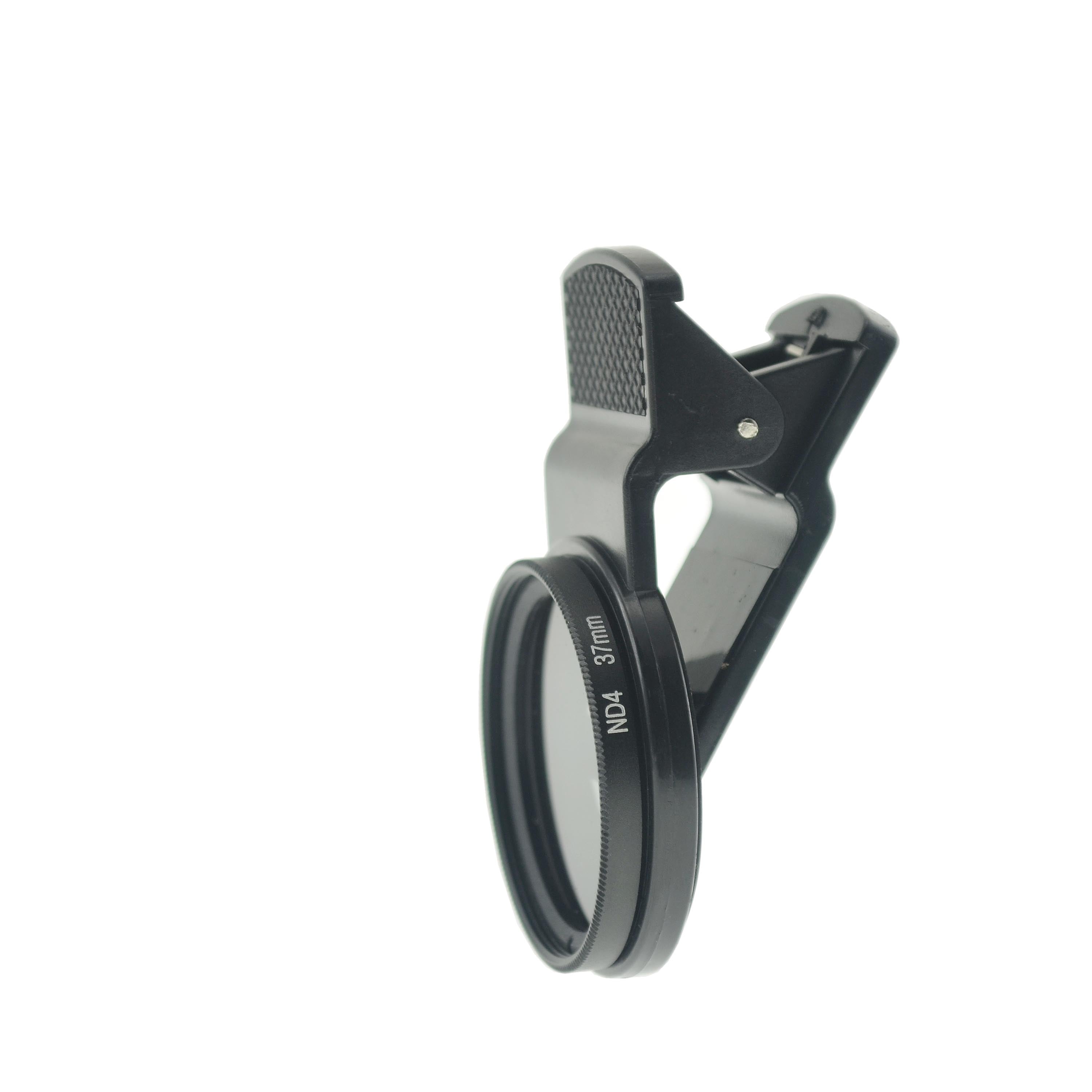 ND2 Neutraldichtefilter 37 mm Graufilter mit Clip für Smartphone | System-S