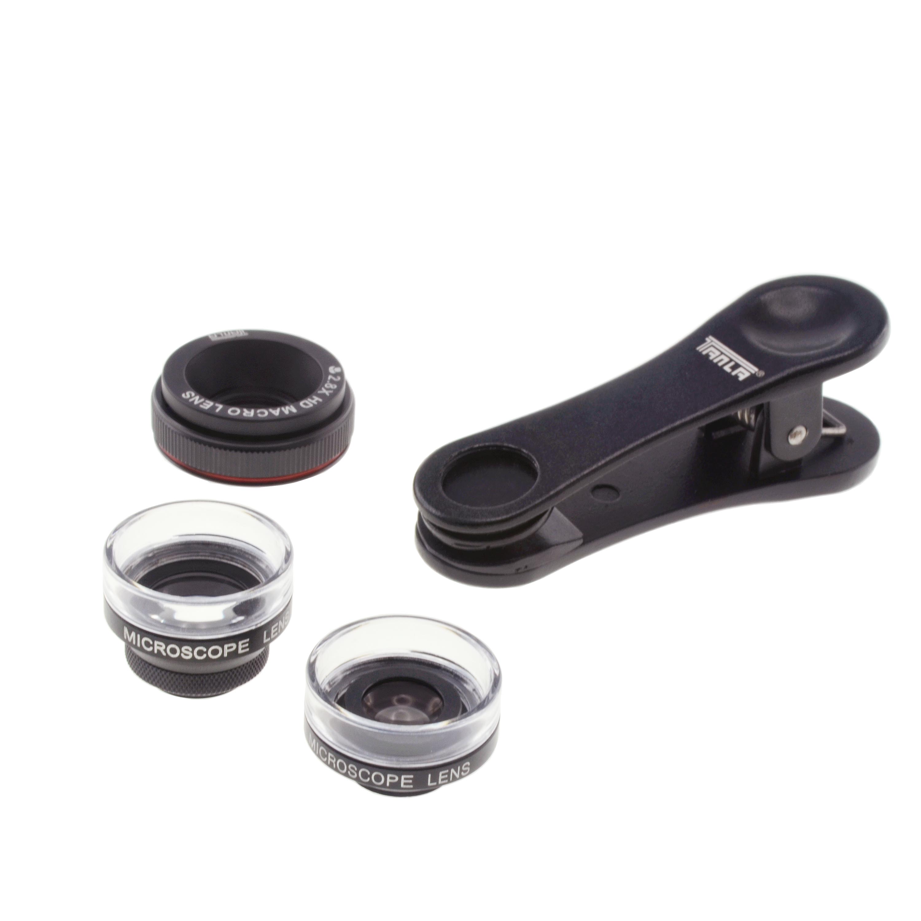 Makro-Linsen-Set 3er mit Clip und Schutztasche 24 mm schwarz | System-S