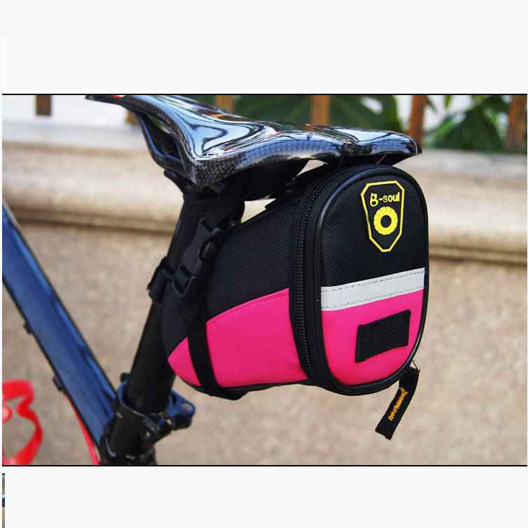 SYSTEM-S Fahrrad Sattel Tasche Halterung Befestigung wasserfest in Schwarz
