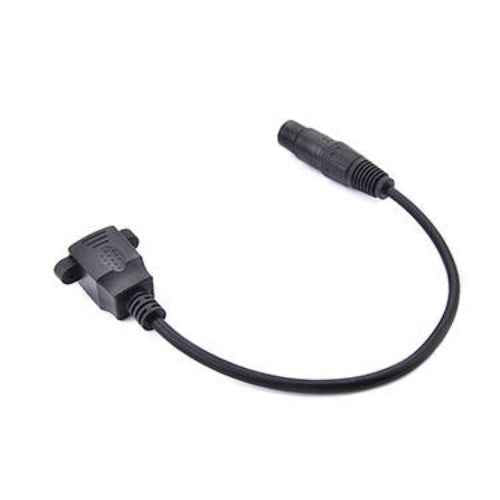 SYSTEM-S LAN Kabel 30 cm RJ45 Buchse zu XLR 3 Pin Buchse Schraube in Schwarz
