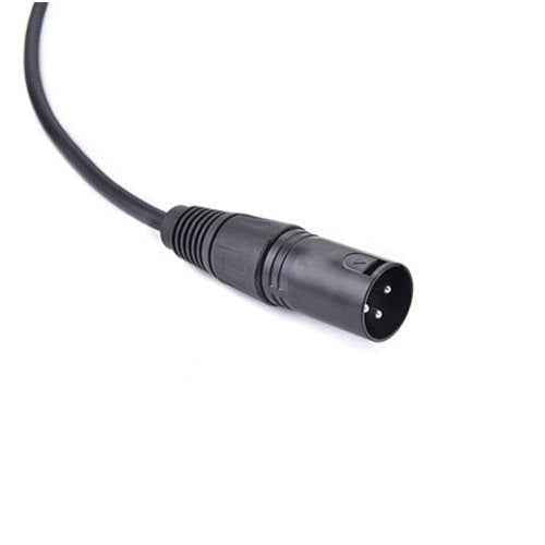 SYSTEM-S LAN Kabel 30 cm RJ45 Buchse zu XLR 3 Pin Stecker Schraube in Schwarz