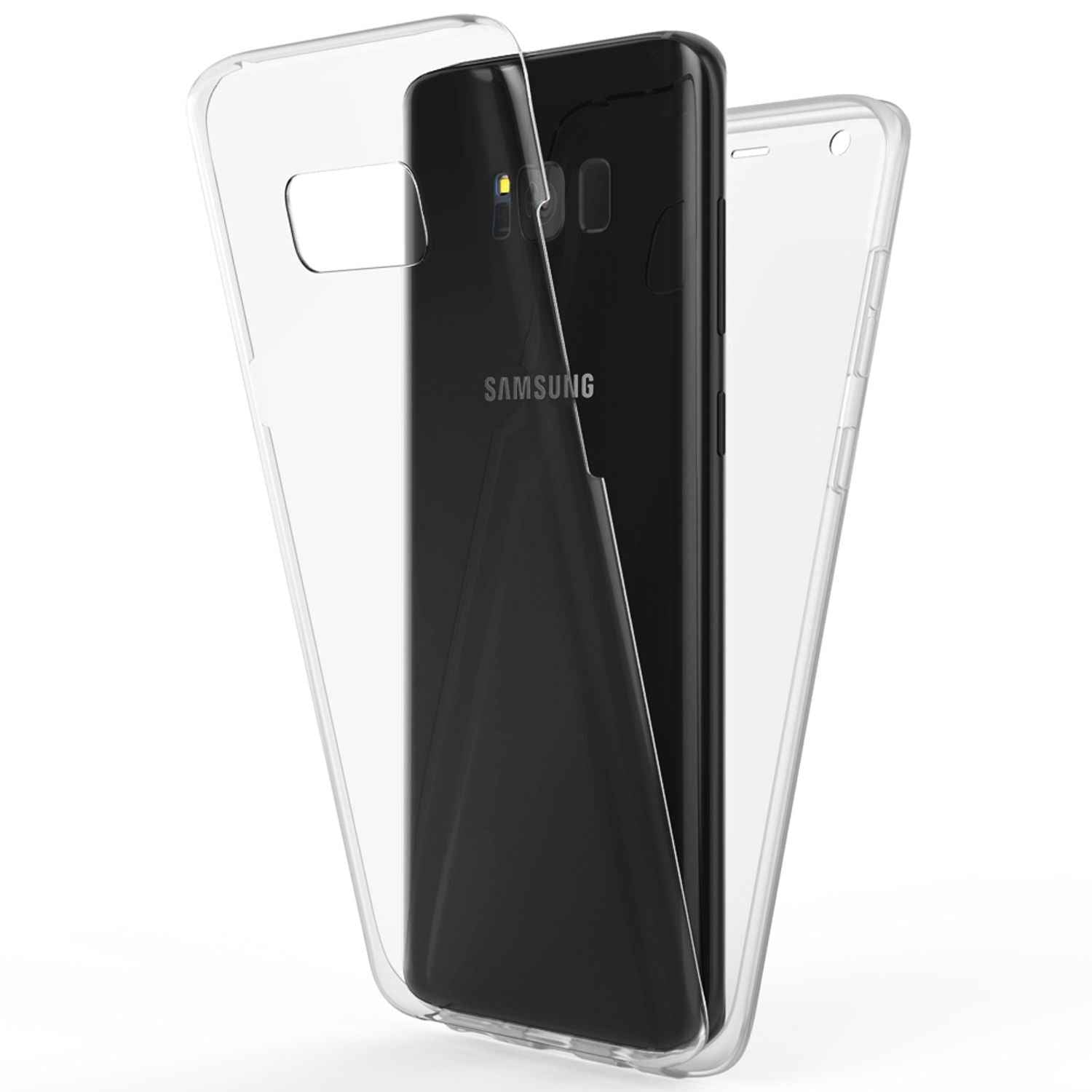 NALIA 360 Grad Handy Hülle für Samsung Galaxy S8, Full Cover Silikon Bumper Etui
