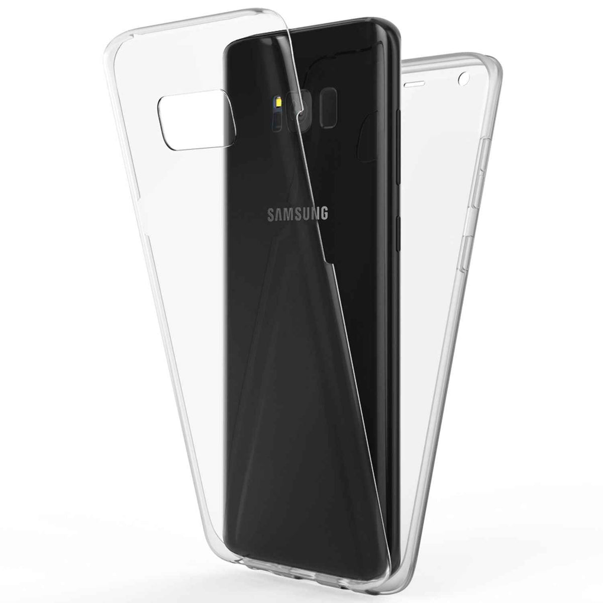 NALIA 360 Grad Handy Hülle für Samsung Galaxy S8, Full Cover Silikon Bumper Etui