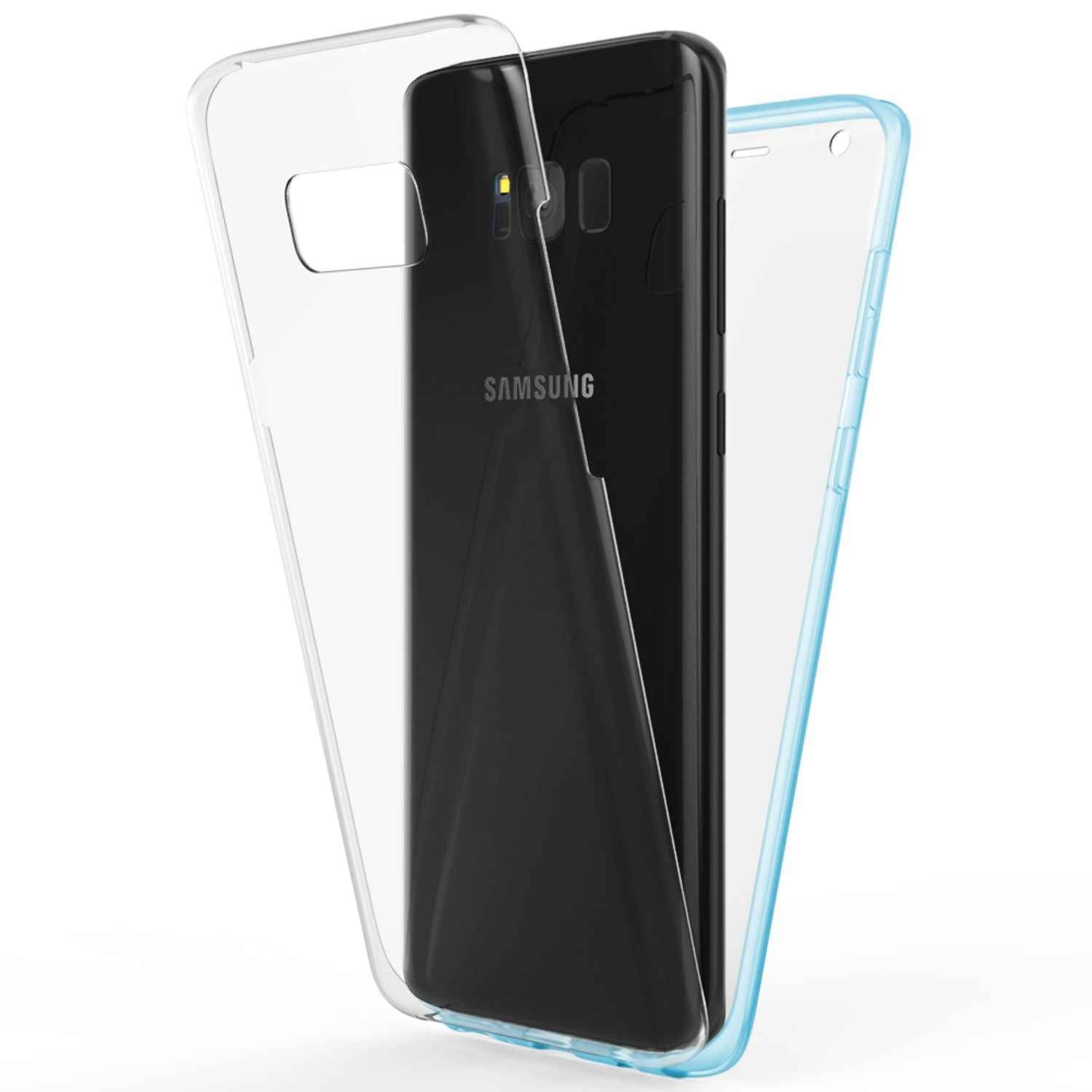 NALIA 360 Grad Handy Hülle für Samsung Galaxy S8 Plus, Full Cover Case Bumper