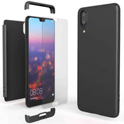 Huawei P20 Hülle 360 Grad Handyhülle mit Displayschutz von NALIA, 360° Cover Case