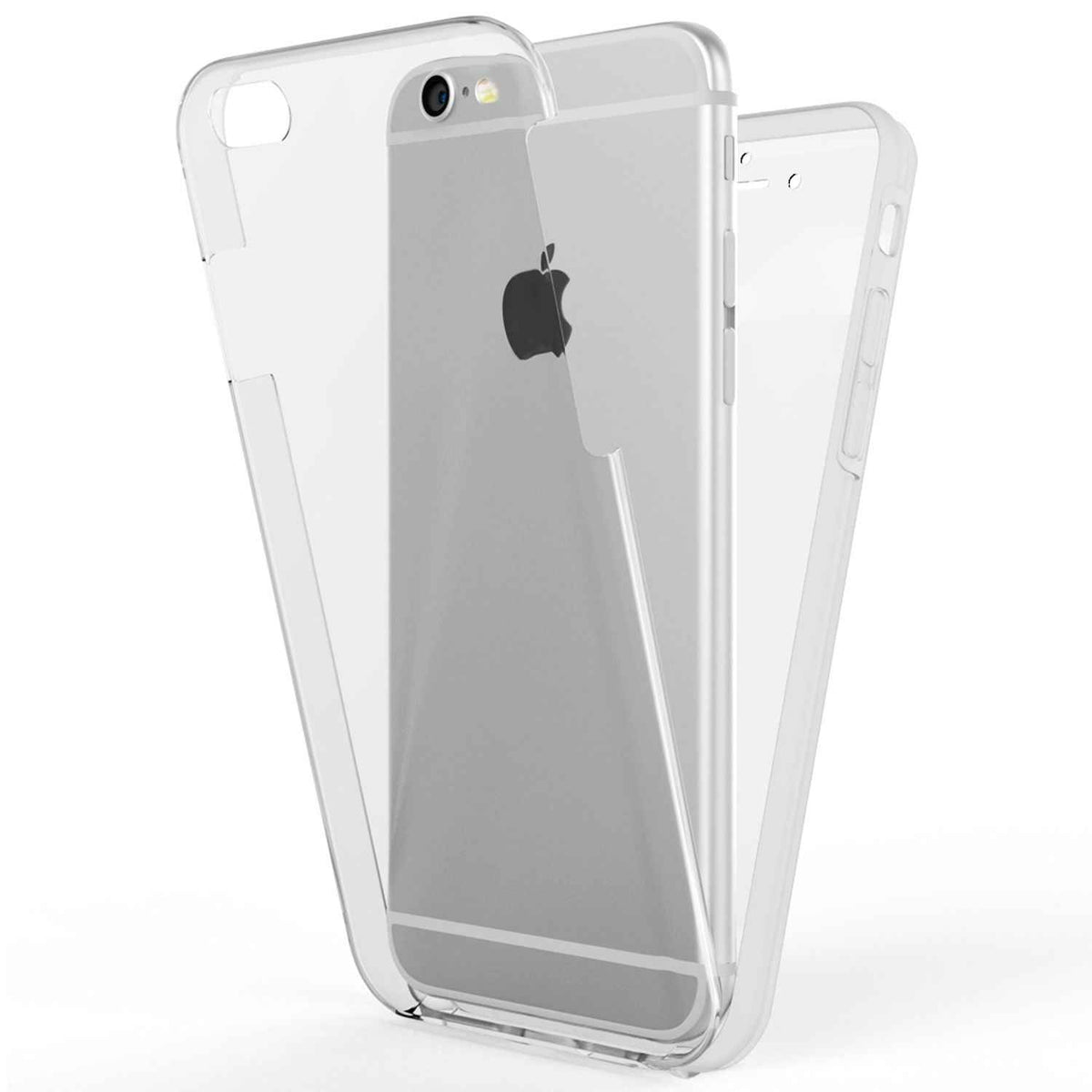NALIA 360 Grad Handy Hülle für Apple iPhone 6 6S, Full Cover Silikon Bumper Case