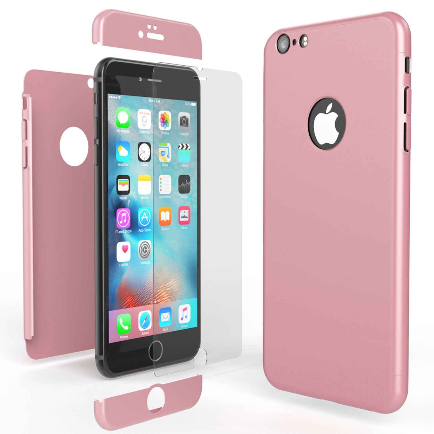 iPhone 6 Plus Hülle Rundum Handyhülle mit Displayschutz von NALIA, 360° Case