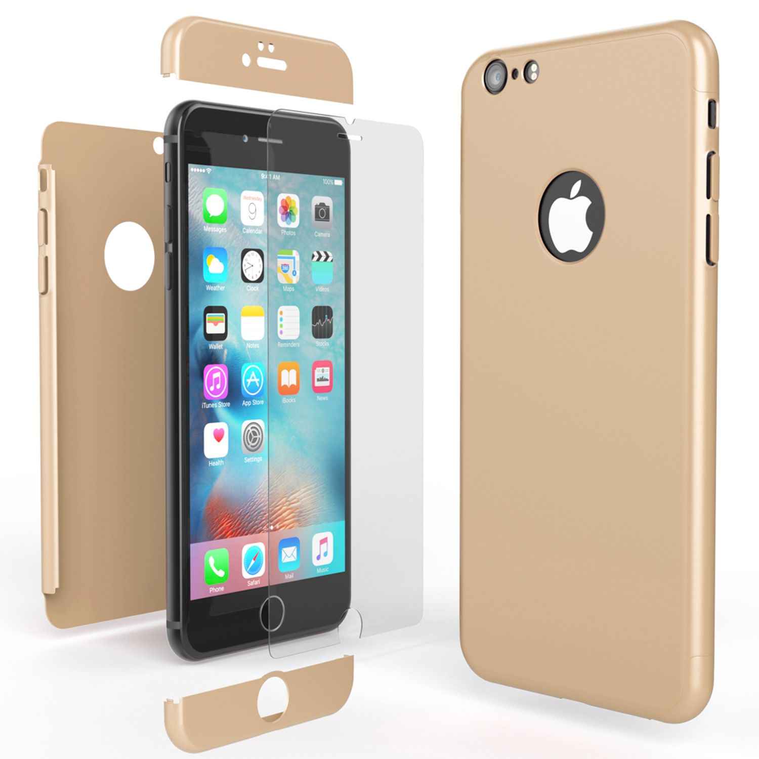 iPhone 6 Plus Hülle Rundum Handyhülle mit Displayschutz von NALIA, 360° Case