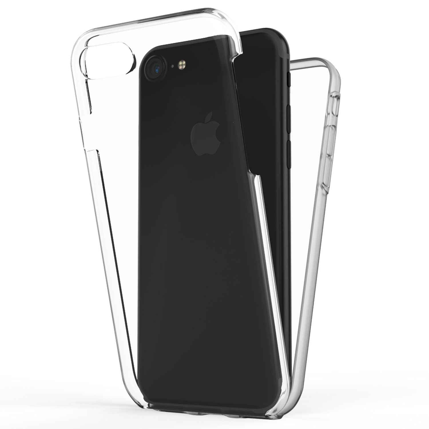 NALIA 360° Handy Hülle für iPhone SE 2022 / SE 2020 / 8 / 7, Case Cover Schutz