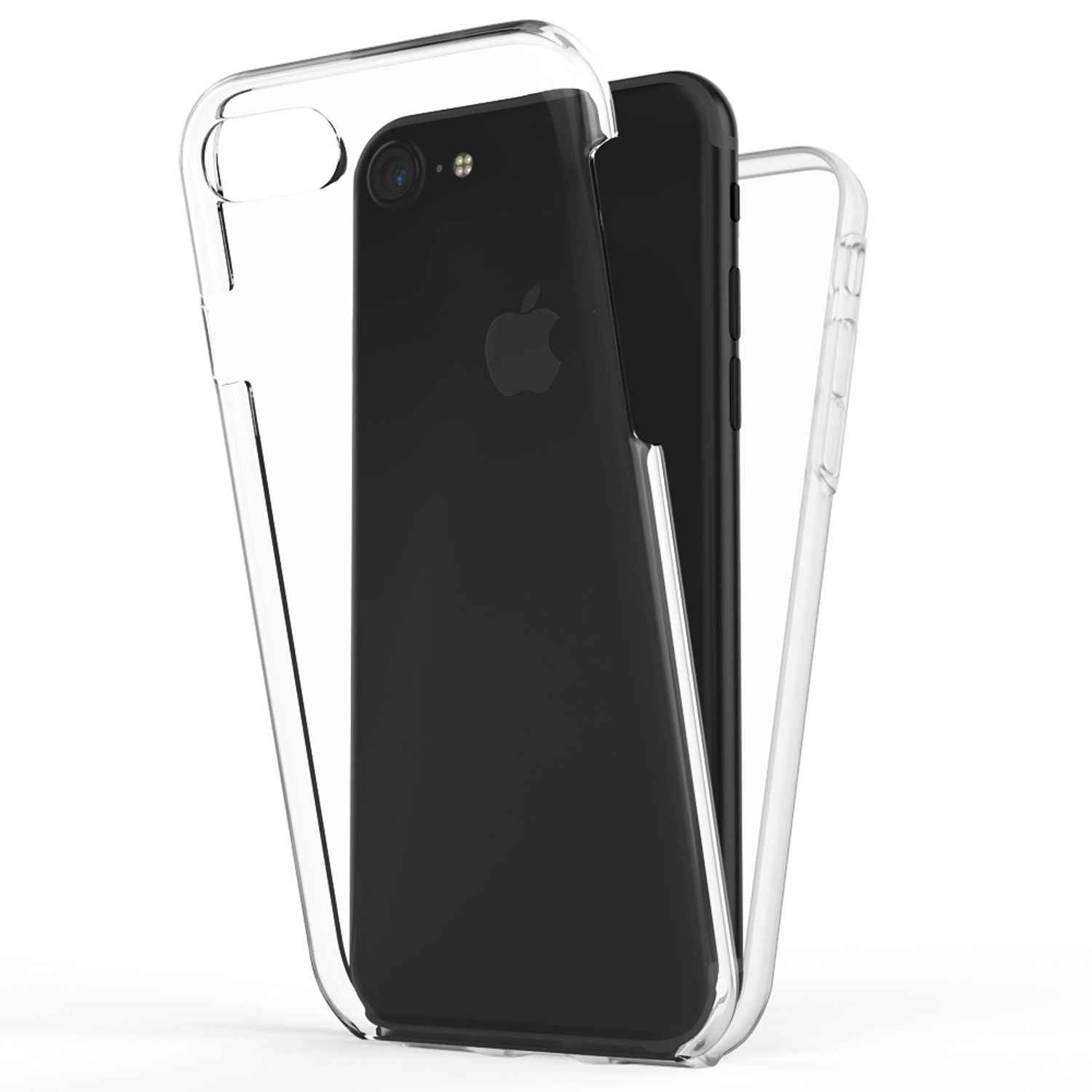 NALIA 360° Handy Hülle für iPhone SE 2022 / SE 2020 / 8 / 7, Case Cover Schutz