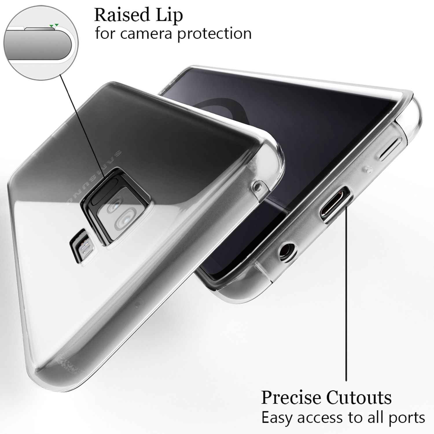 NALIA 360 Grad Handy Hülle für Samsung Galaxy S9 Plus, Full Cover Rundum Case