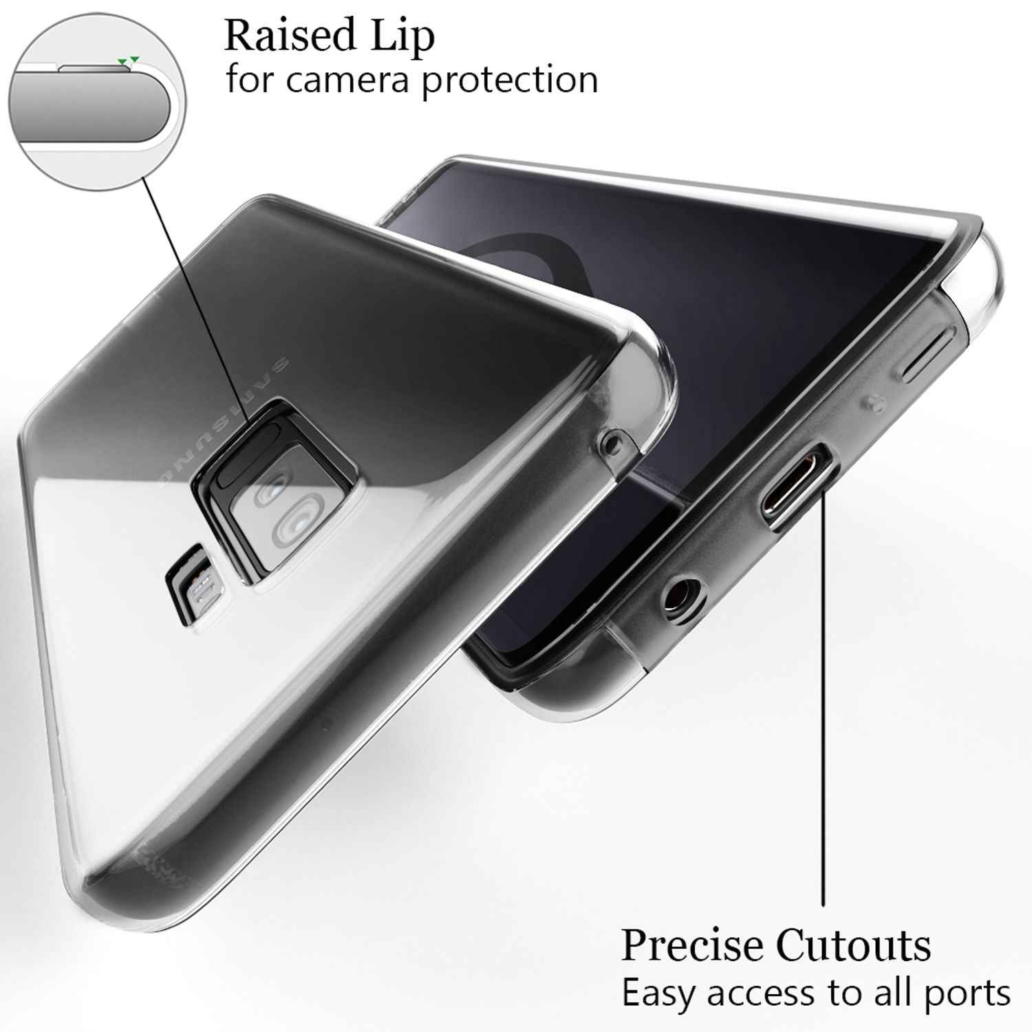 NALIA 360 Grad Handy Hülle für Samsung Galaxy S9 Plus, Full Cover Rundum Case