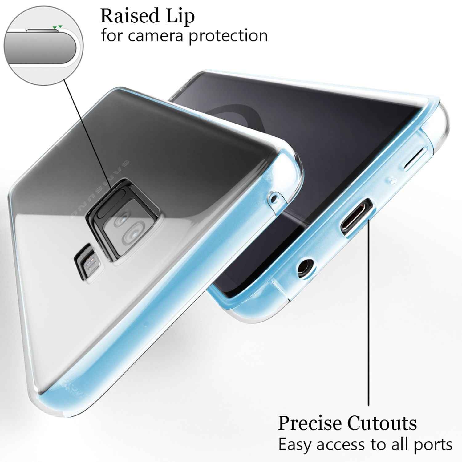 NALIA 360 Grad Handy Hülle für Samsung Galaxy S9 Plus, Full Cover Rundum Case
