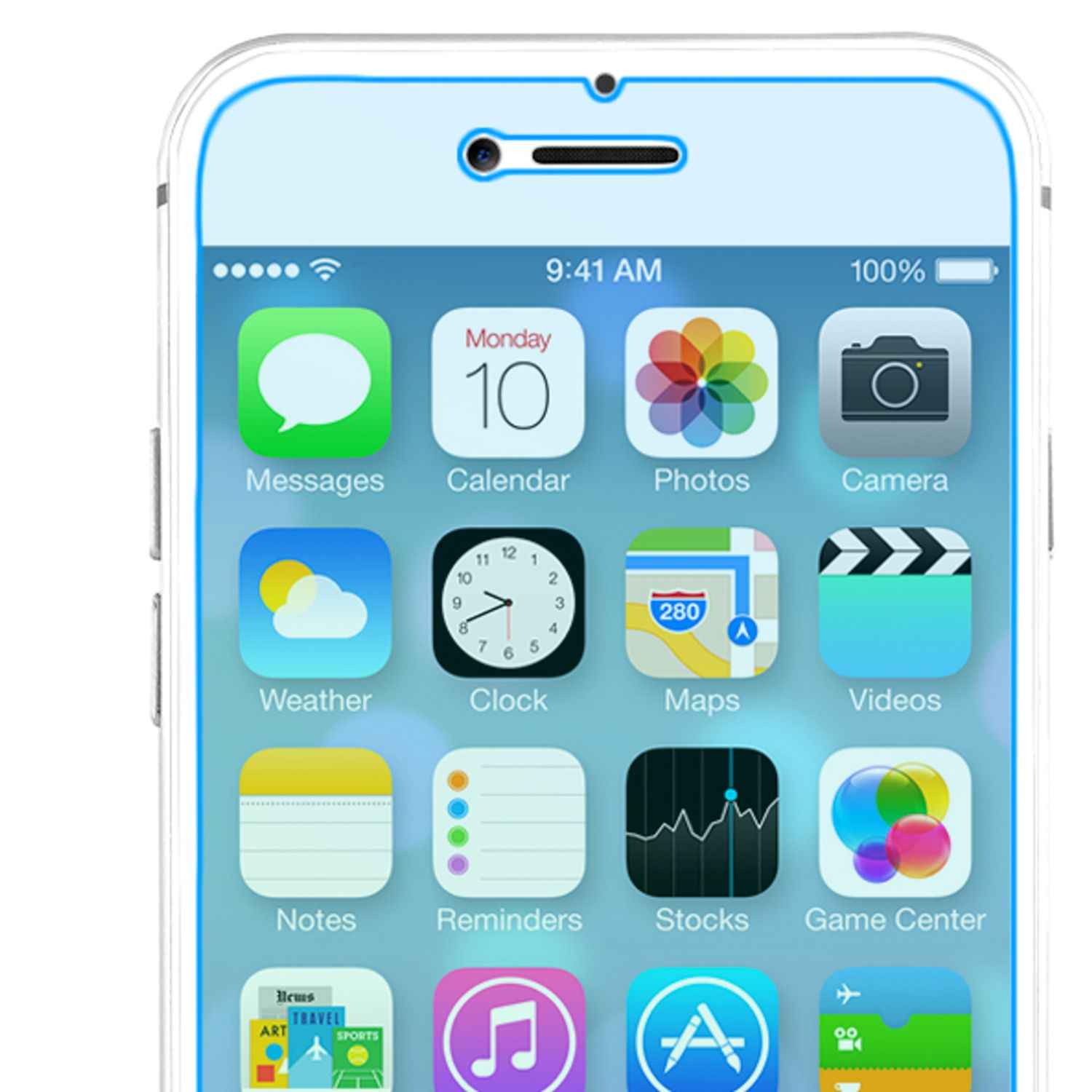 NALIA Schutzglas für Apple iPhone 7 Plus / 8 Plus, 9H Glasfolie Displayschutz