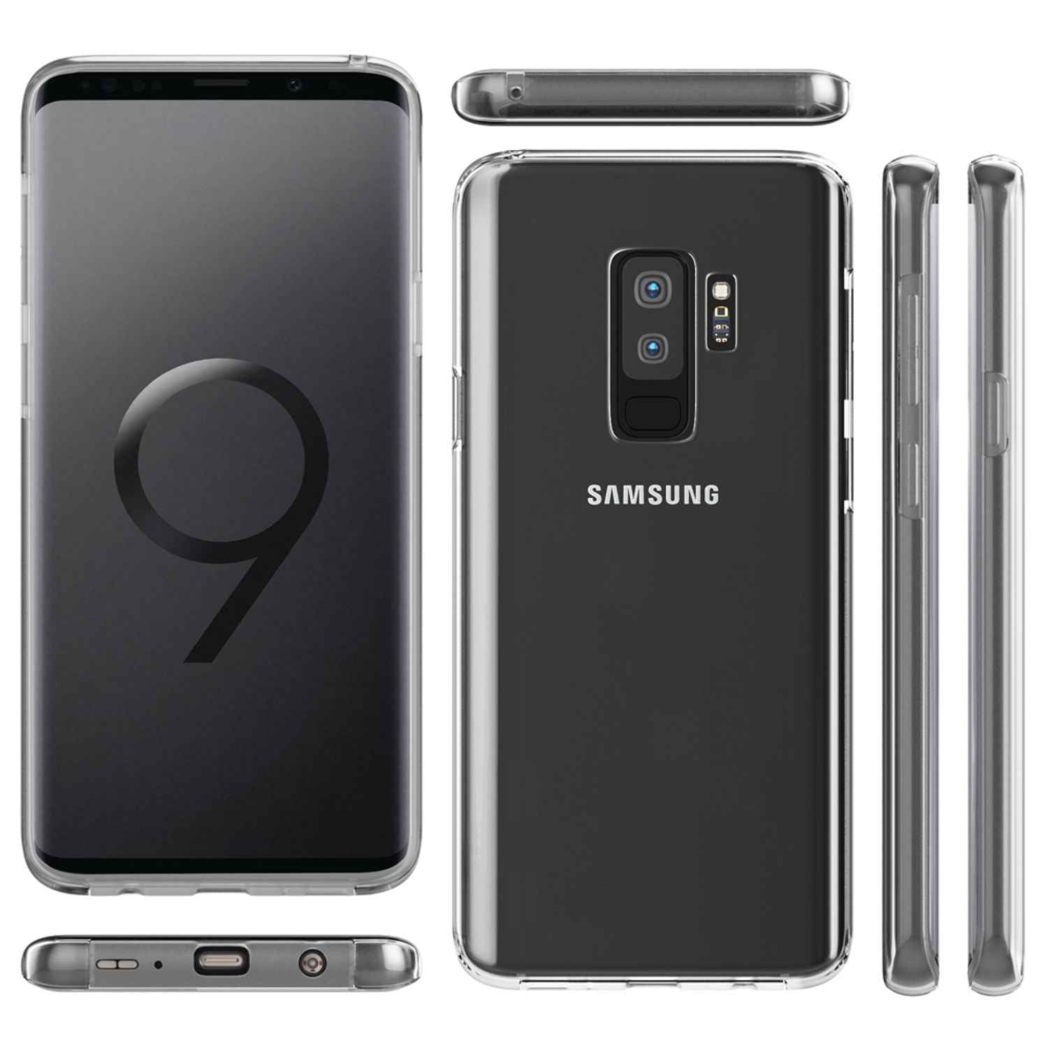 NALIA 360 Grad Handy Hülle für Samsung Galaxy S9 Plus, Full Cover Rundum Case