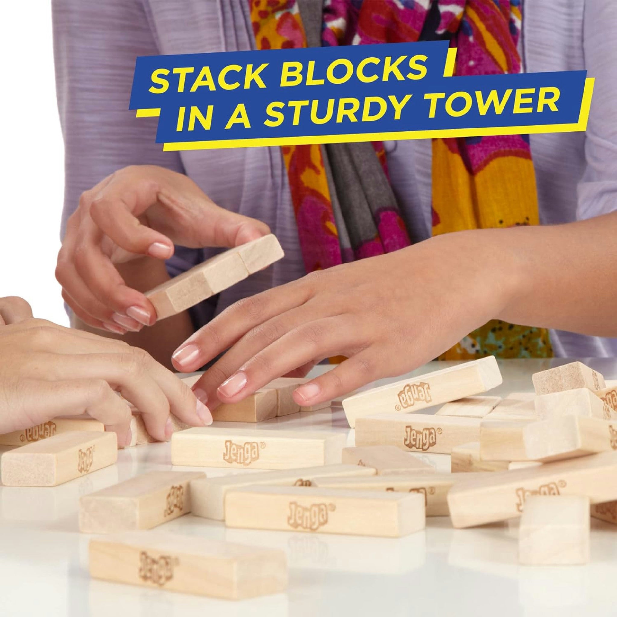 Hasbro Gaming Jenga Classic, beliebtes Geschicklichkeitsspiel zur Förderung der Reaktion, für Kinder ab 6 Jahren geeignet und für bis zu 2 Spieler, originelles Spiel zu Neujahr und Weihnachten Hauptansicht