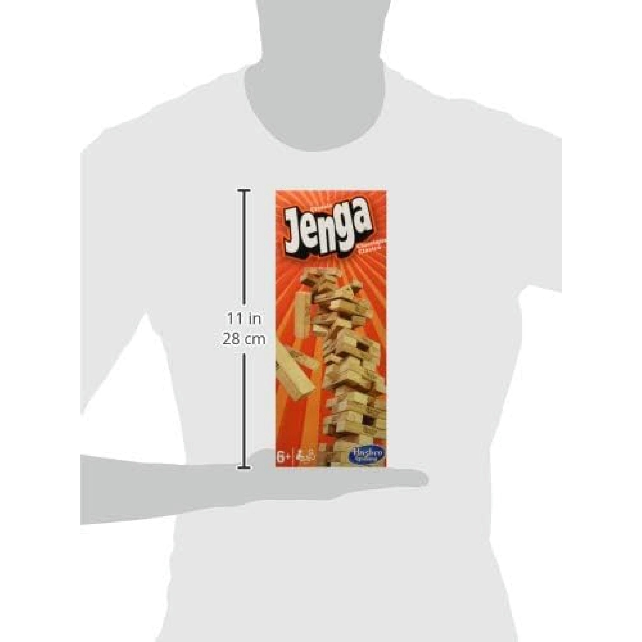 Hasbro Gaming Jenga Classic, beliebtes Geschicklichkeitsspiel zur Förderung der Reaktion, für Kinder ab 6 Jahren geeignet und für bis zu 2 Spieler, originelles Spiel zu Neujahr und Weihnachten Hauptansicht