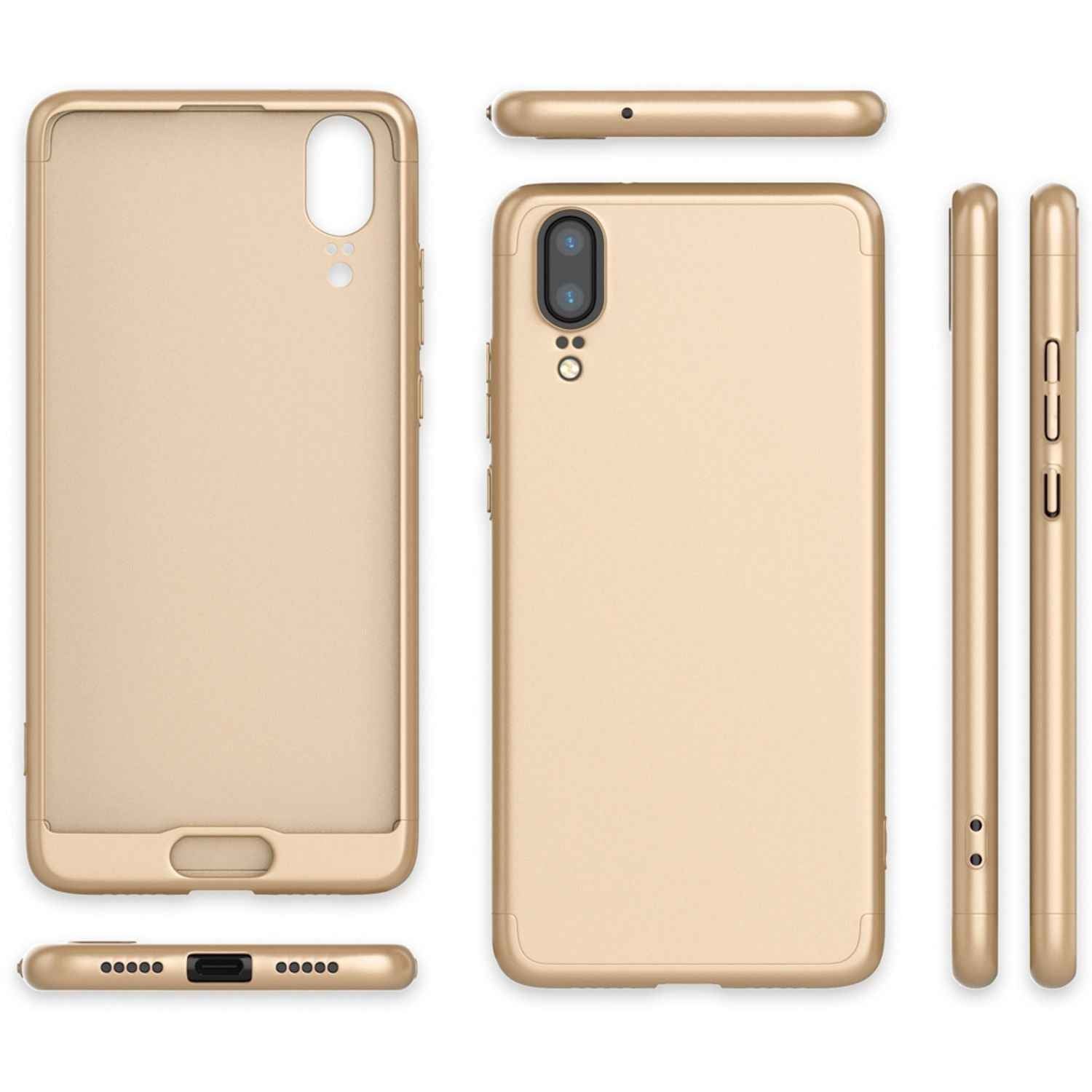 Huawei P20 Hülle 360 Grad Handyhülle mit Displayschutz von NALIA, 360° Cover Case