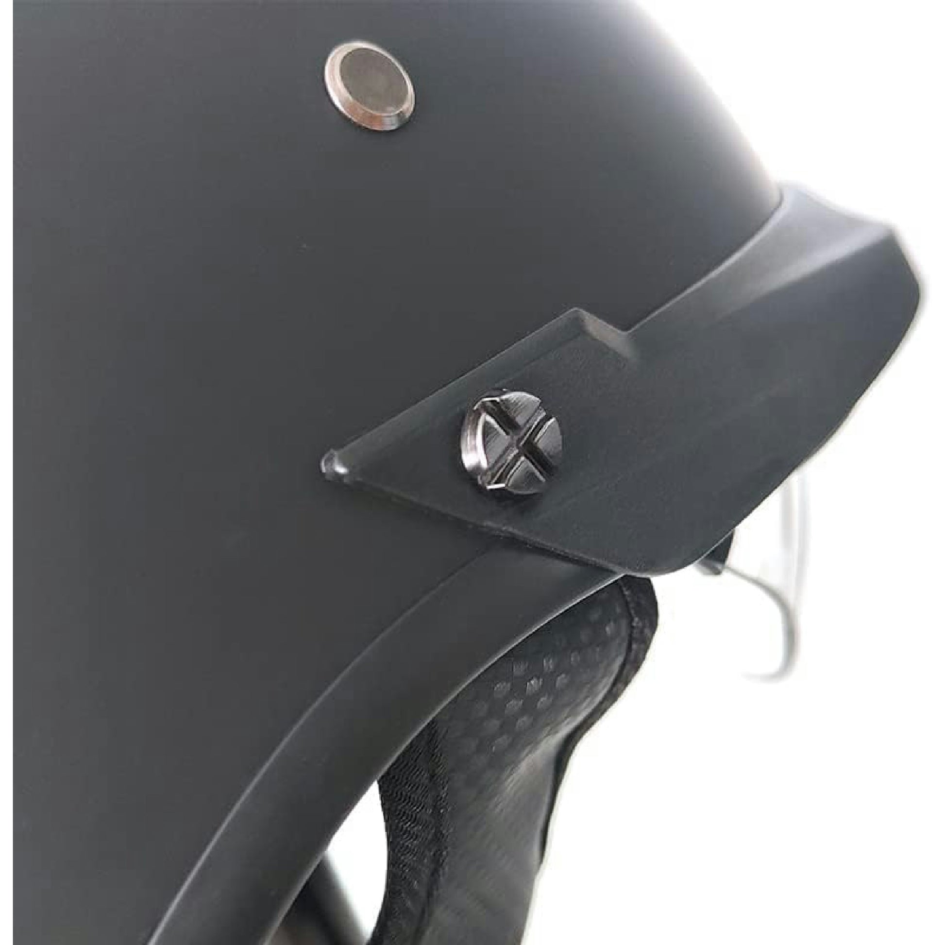 Retro Helm Moped Halbschalenhelm mit ECE-Zertifizierung Rollerhelm Cruiser Chopper Skateboardhelm Antikollisionshelm Motorradhalbhelm mit Visier für Damen und Herren Erwachsene (Schwarz Glänzend,M) Hauptansicht