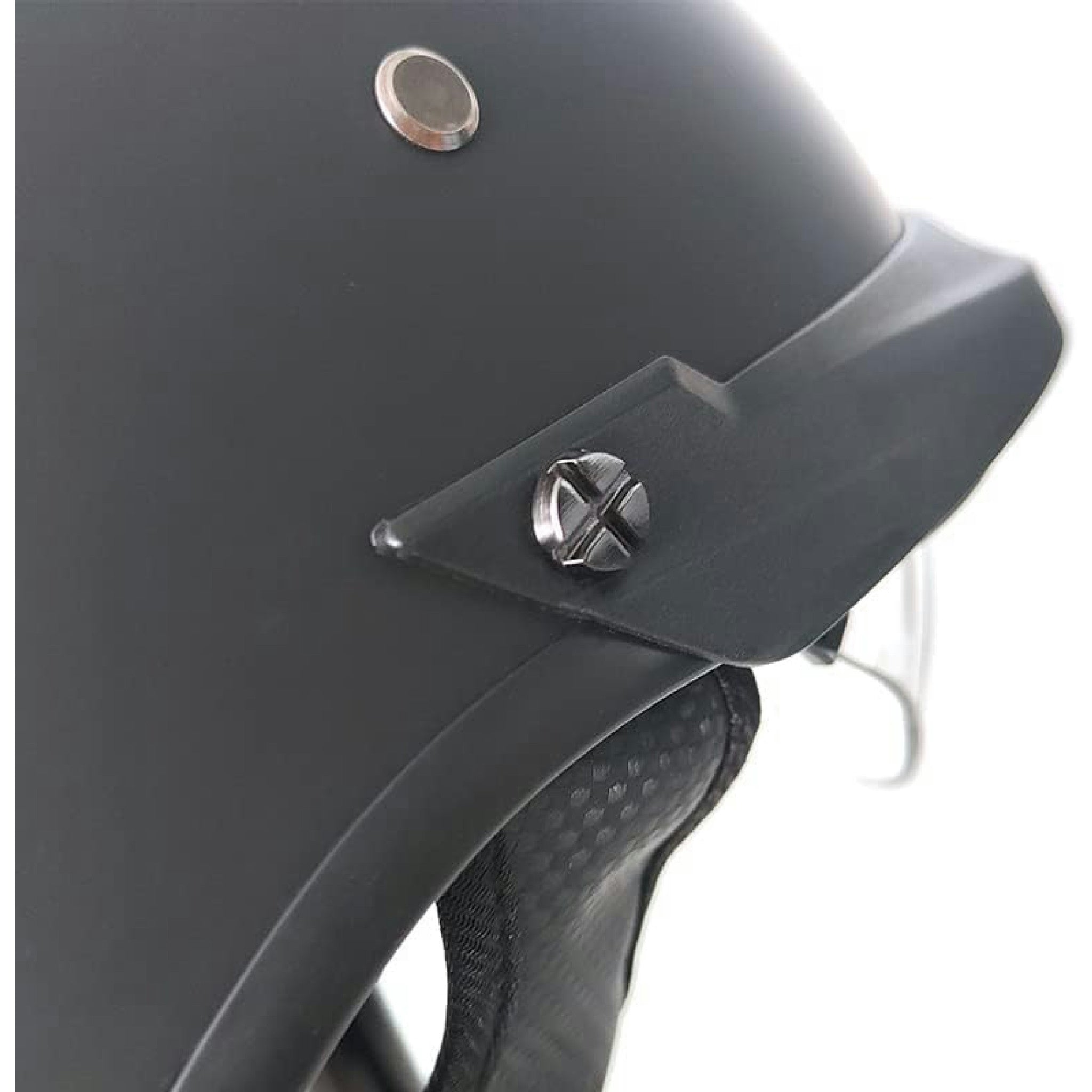 Retro Helm Moped Halbschalenhelm mit ECE-Zertifizierung Rollerhelm Cruiser Chopper Skateboardhelm Antikollisionshelm Motorradhalbhelm mit Visier für Damen und Herren Erwachsene (Schwarz Glänzend,M) Hauptansicht