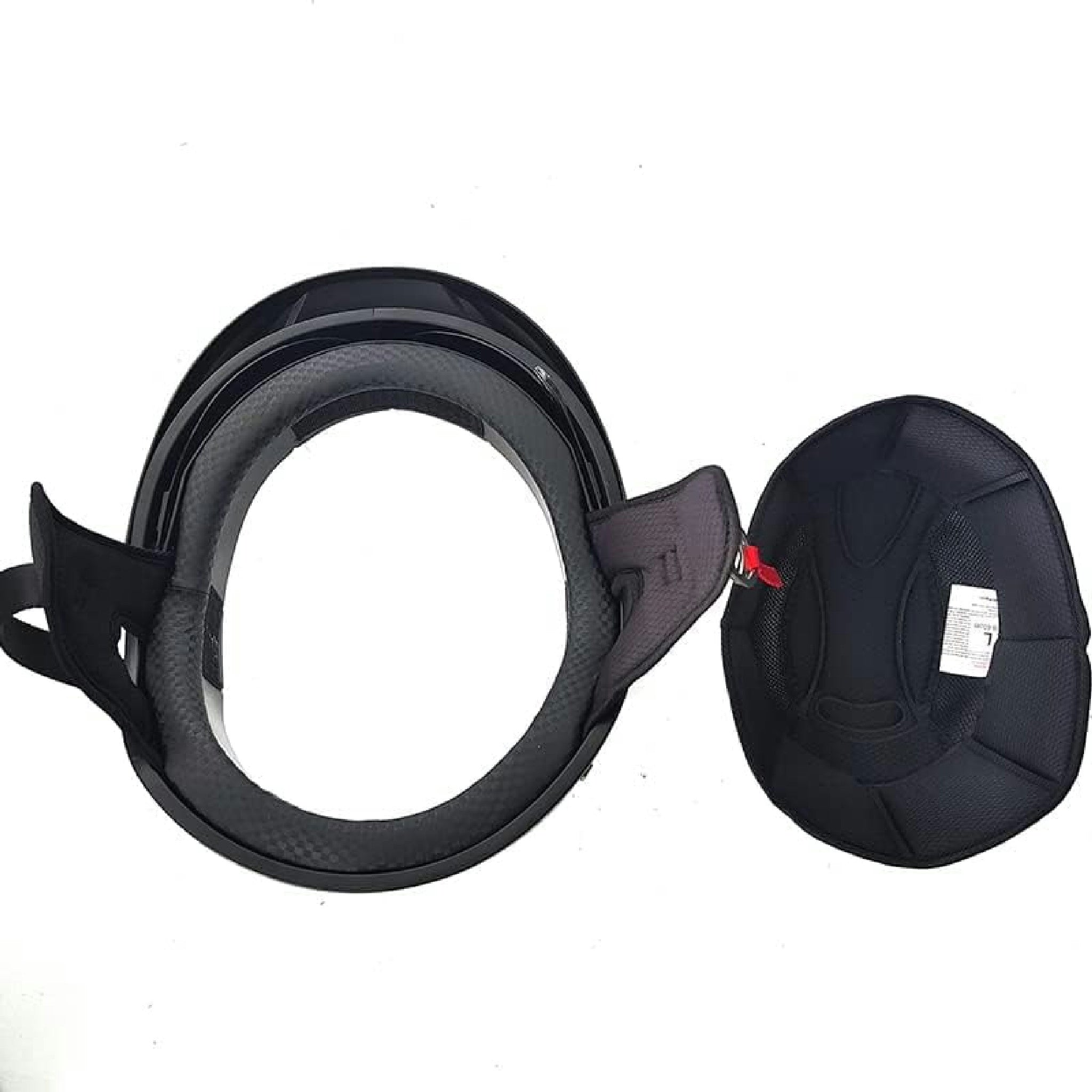 Retro Helm Moped Halbschalenhelm mit ECE-Zertifizierung Rollerhelm Cruiser Chopper Skateboardhelm Antikollisionshelm Motorradhalbhelm mit Visier für Damen und Herren Erwachsene (Schwarz Glänzend,M) Hauptansicht