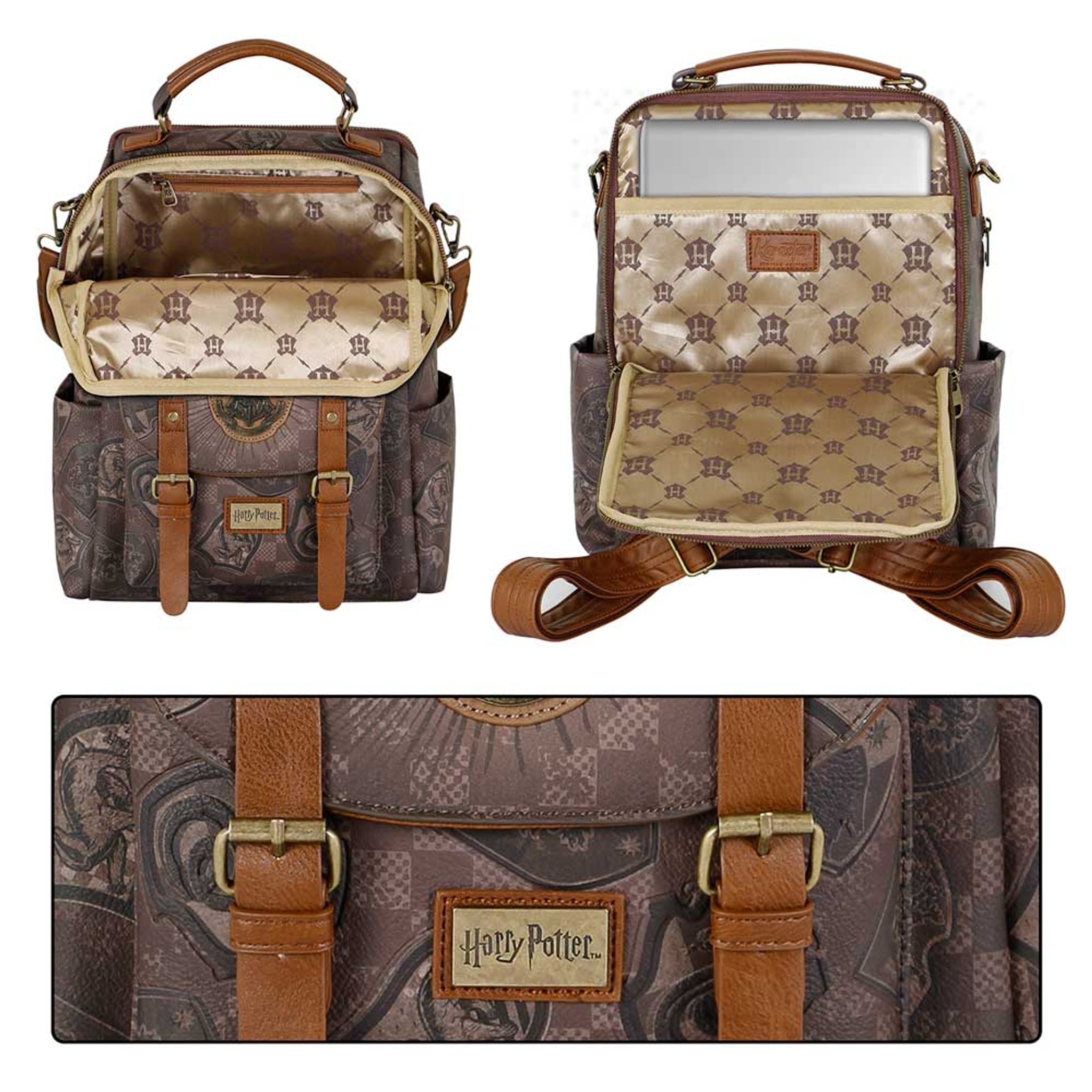 KARACTERMANIA S.L Rucksack in Braun, 29×35,5×15 cm – Produktbild 2