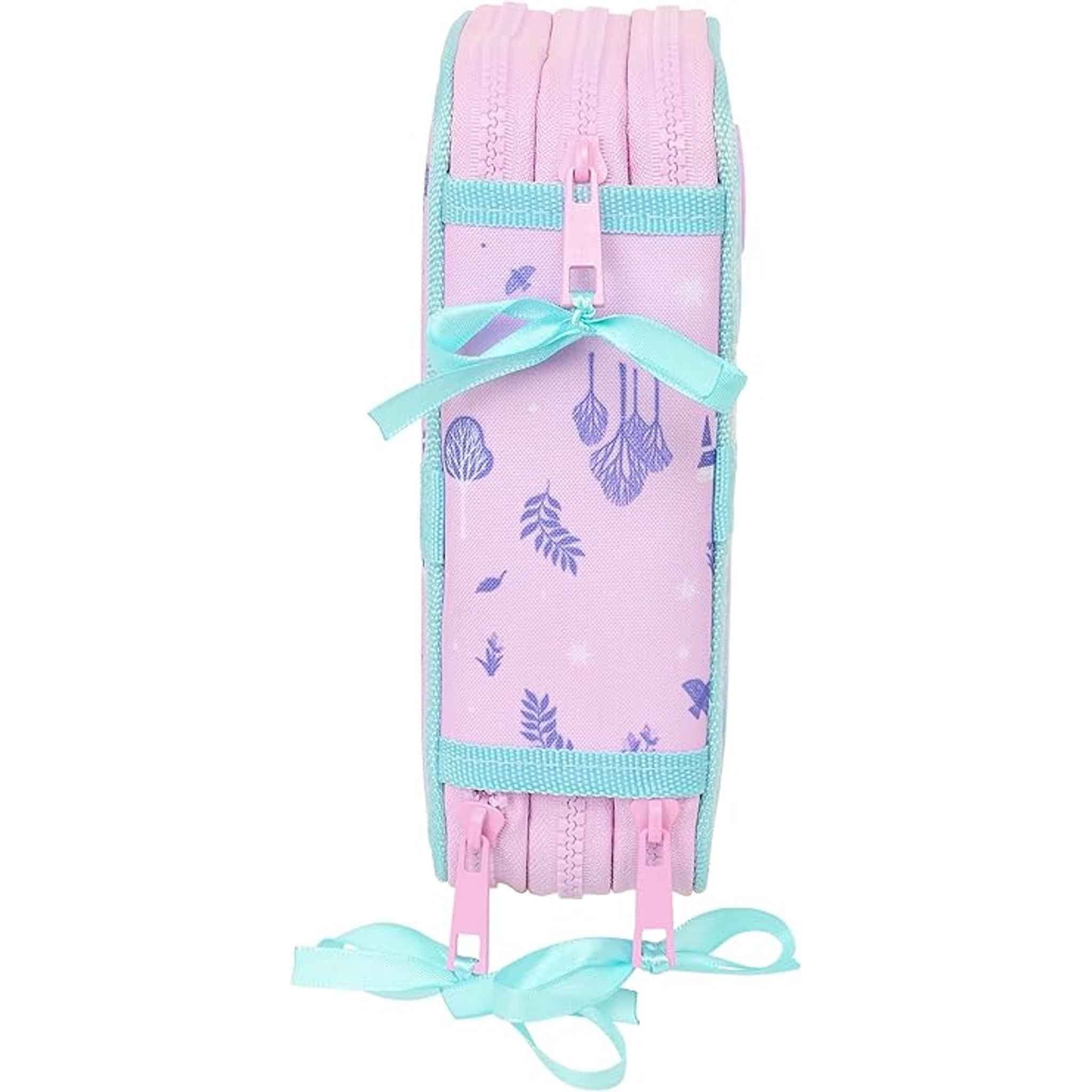 Federmäppchen Frozen Die Eiskönigin 3 Fächer 20 cm rosa | SAFTA