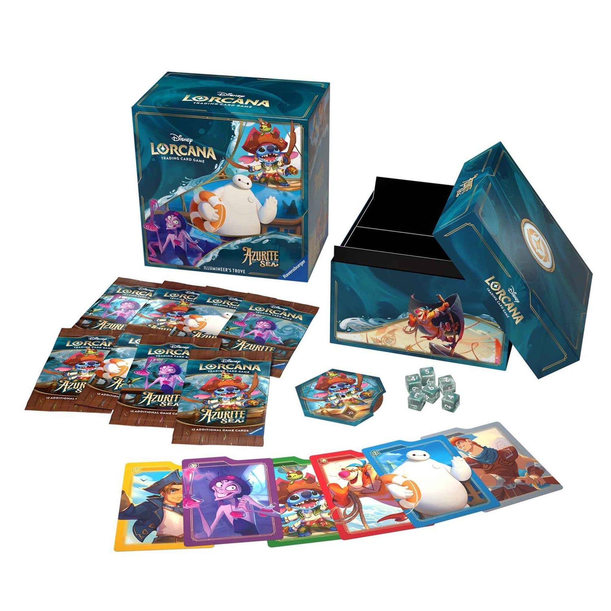 Disney Lorcana Azurite Sea Trove Sammelkartenspiel 8 Booster | Ravensburger