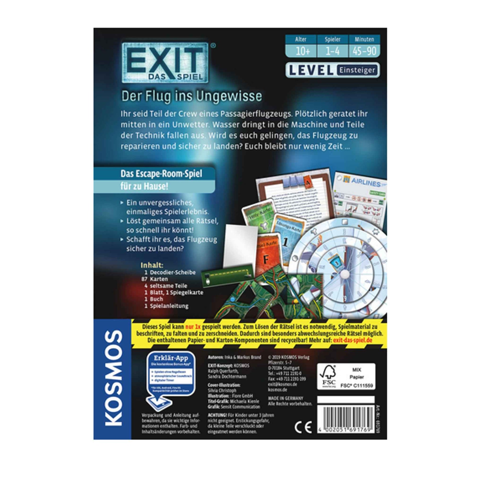 Escape Room Spiel EXIT: Der Flug ins Ungewisse