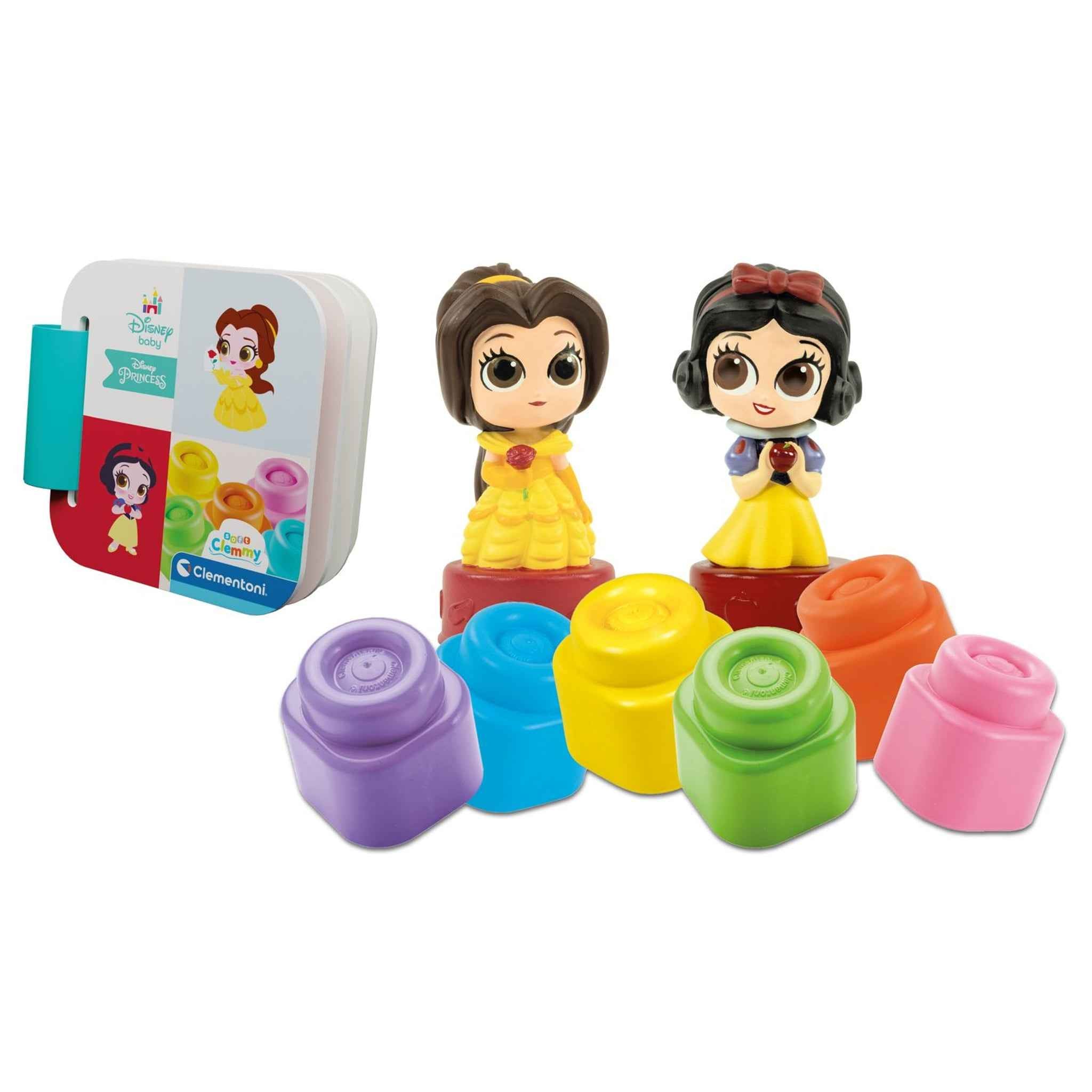 Spiel-Set Clemmy Disney Princess 2 Figuren 6 Blöcke ab 6 Monaten | Clementoni