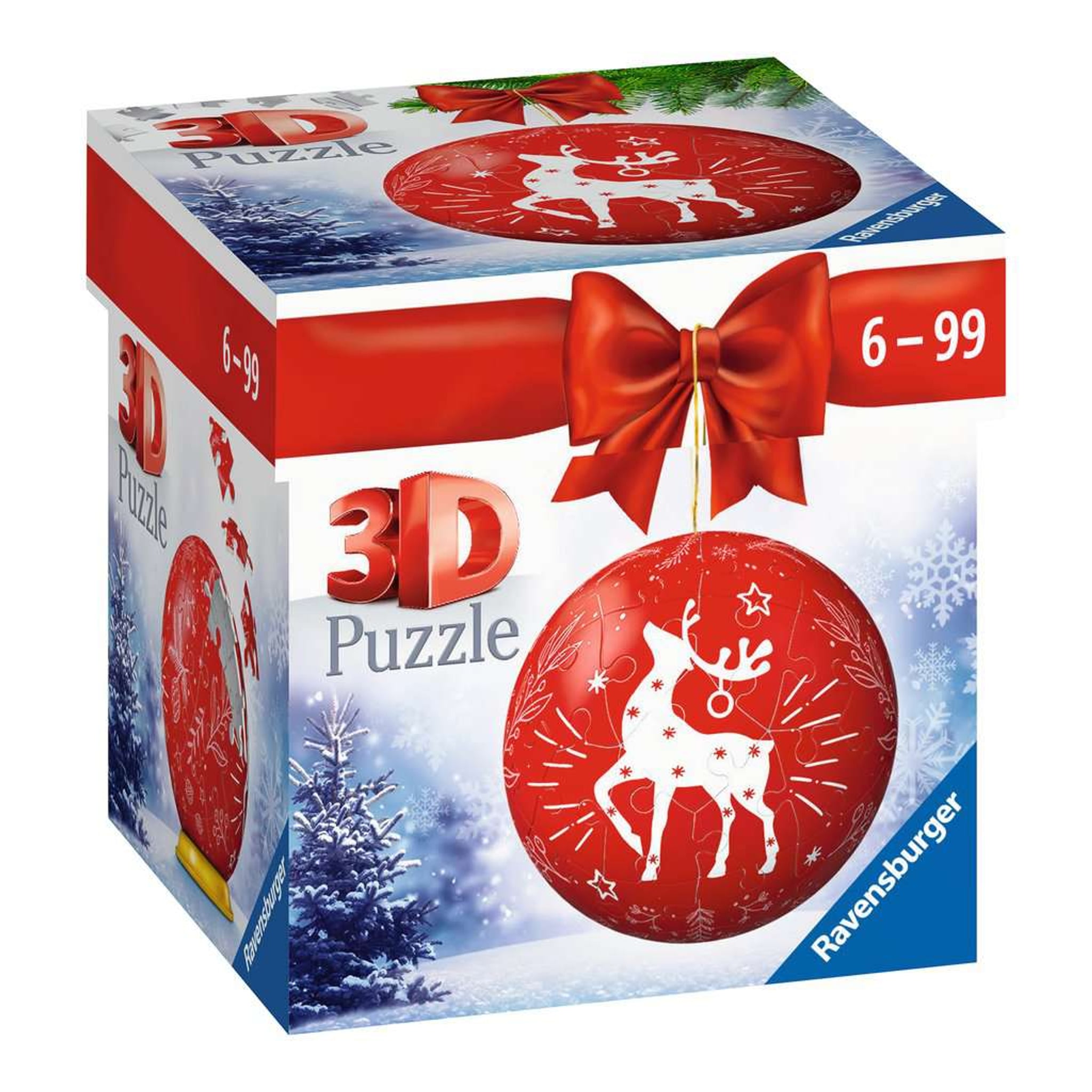 Ravensburger 3D Puzzle Ball aus Kunststoff in Rot – Produktbild 2