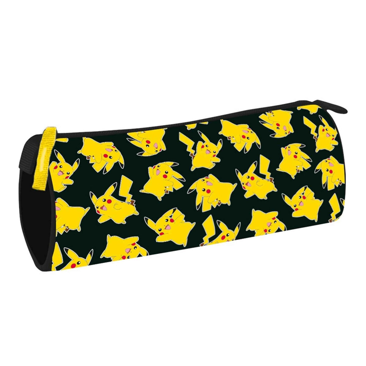 Pokémon Mäppchen rund 22 cm schwarz Pikachu Reißverschluss