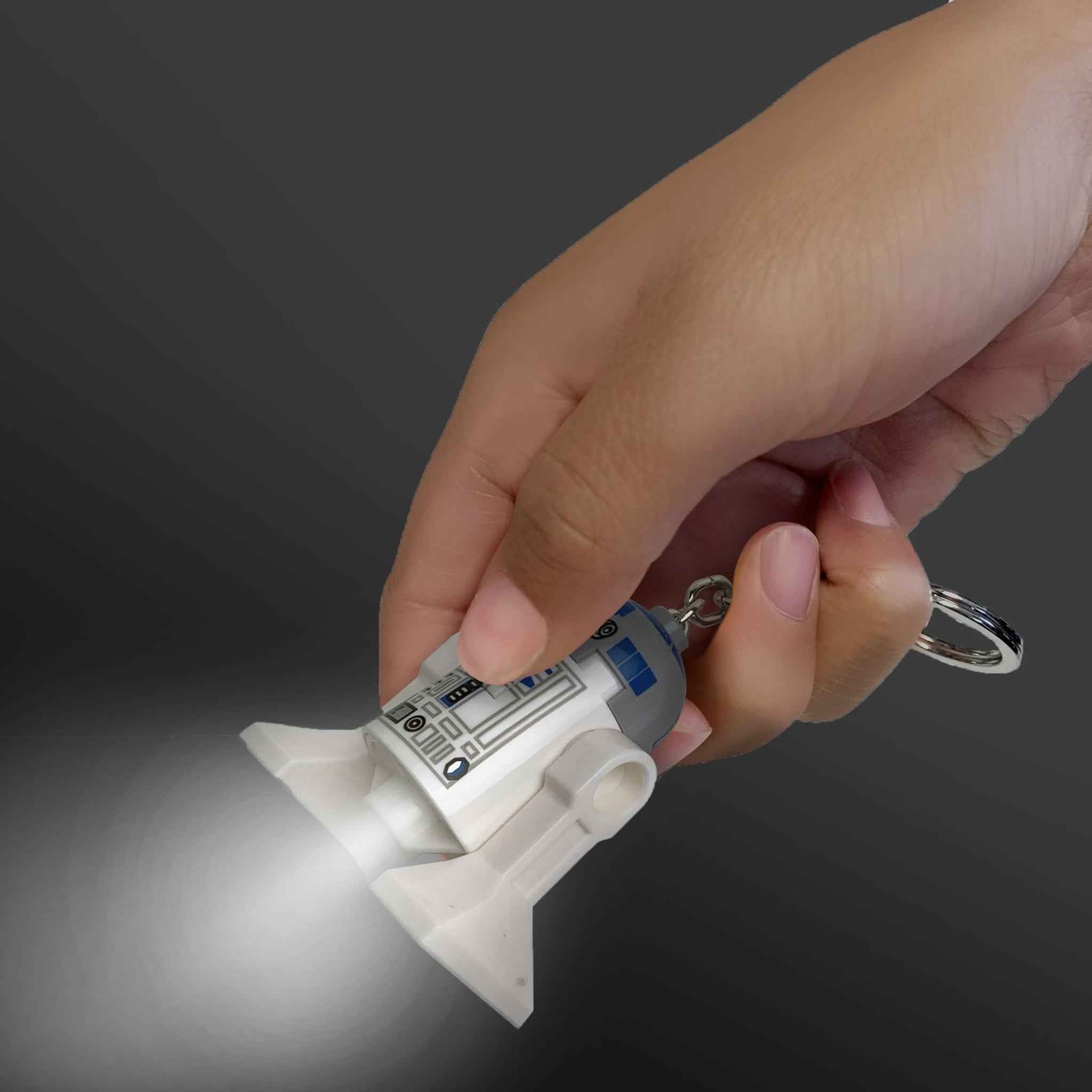 Schlüsselanhänger R2D2 mit Taschenlampe 6 cm Kunststoff Weiß | Joy Toy
