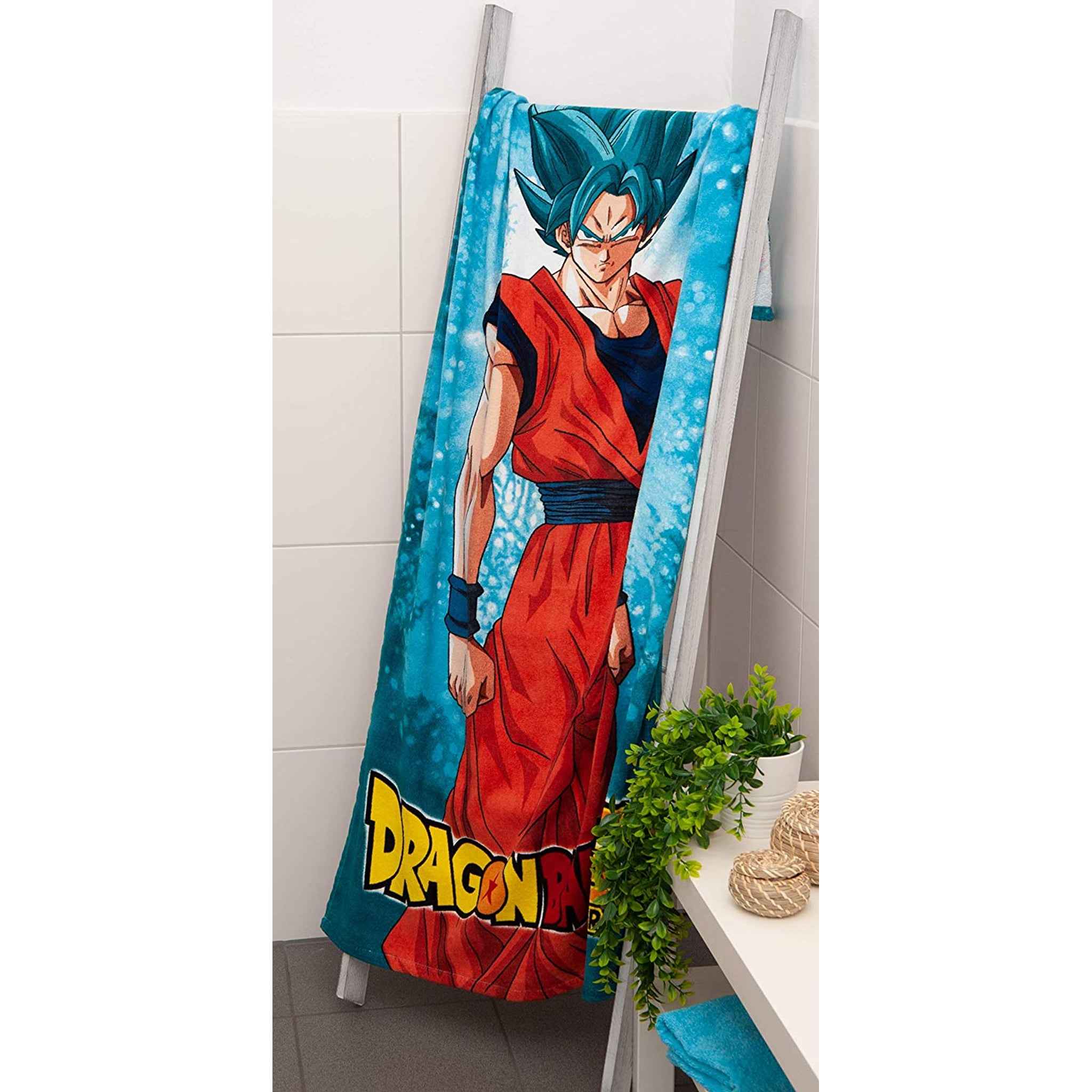 Badetuch Dragon Ball Son Goku 150 x 75 cm 100% Baumwolle mehrfarbig