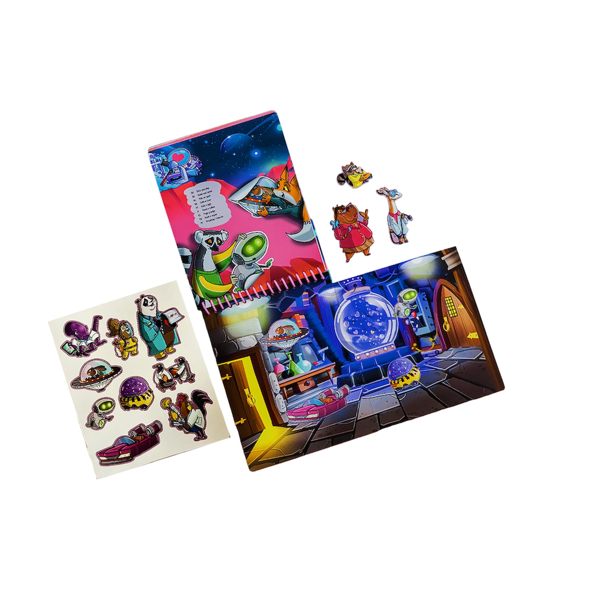 Spielbuch 3 in 1 Magische Abenteuer mit Wasser-Malbuch und Aufklebern mehrfarbig – Produktbild 2