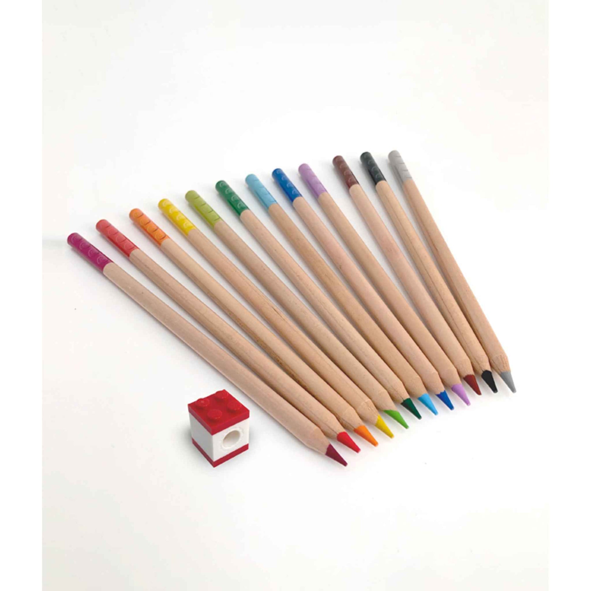 Buntstifte mit LEGO-Topper 12 Farben in Geschenkverpackung 20 cm | Joy Toy