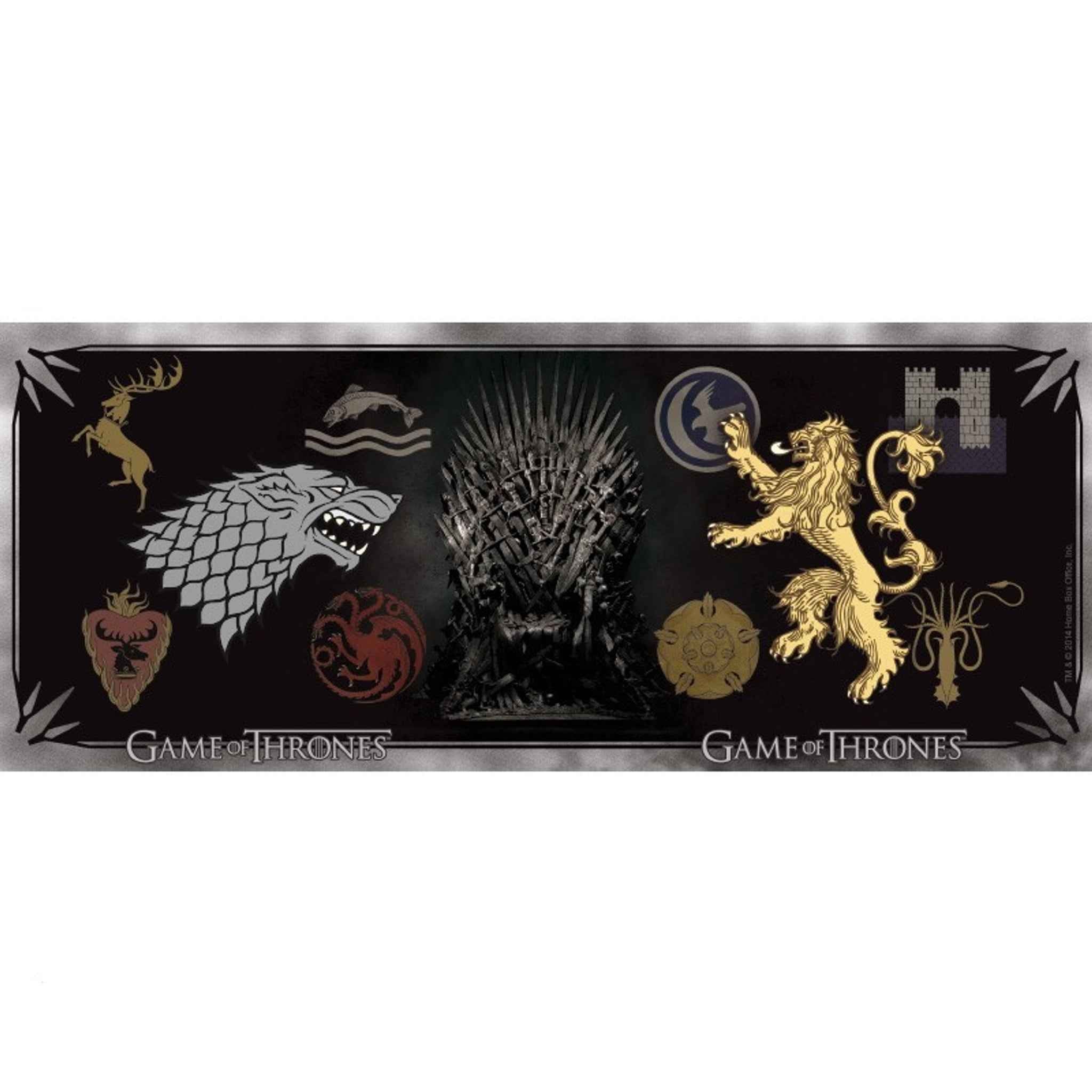 Jumbo Tasse Game of Thrones Logos and Throne Porzellan schwarz