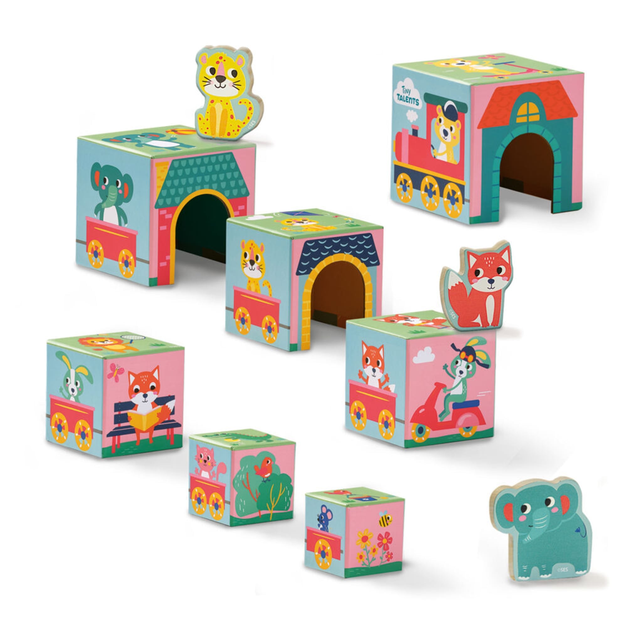 SES Creative Stapelwürfel-Set aus Holz – Produktbild 2