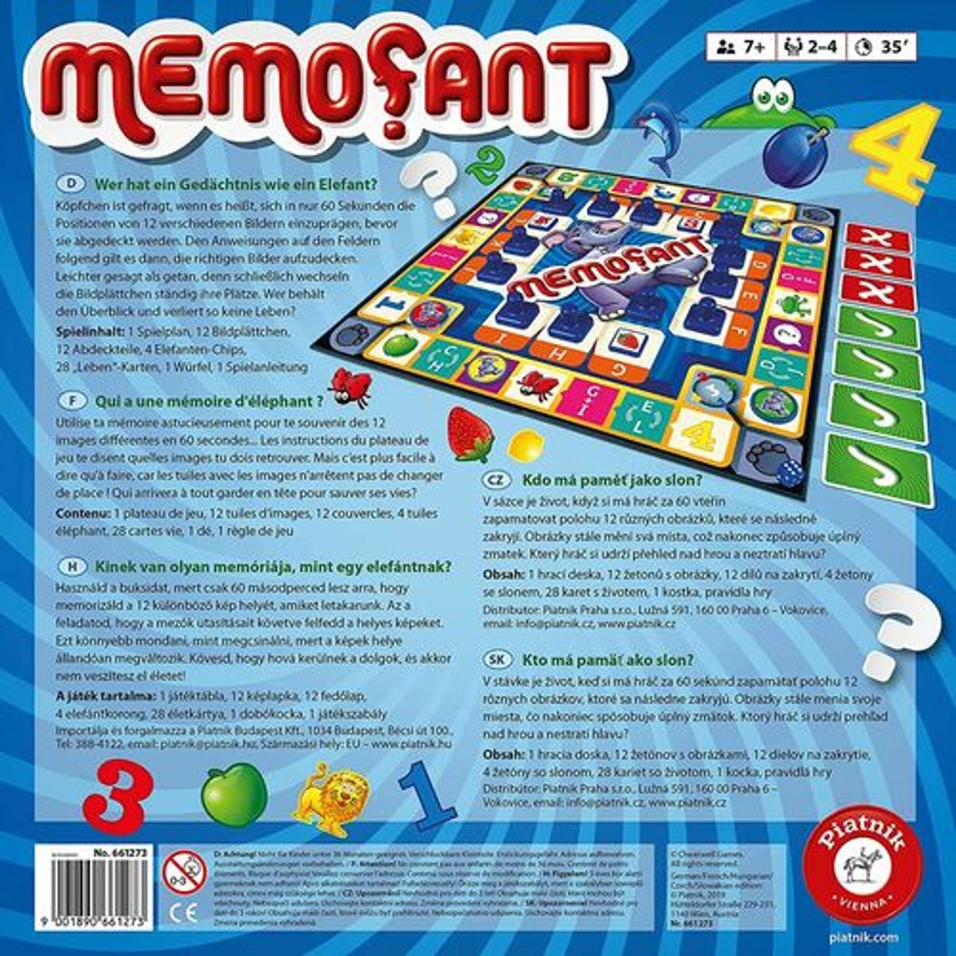 Brettspiel Memofant Gedächtnisspiel ab 7 Jahren 2-4 Spieler – Produktbild 2