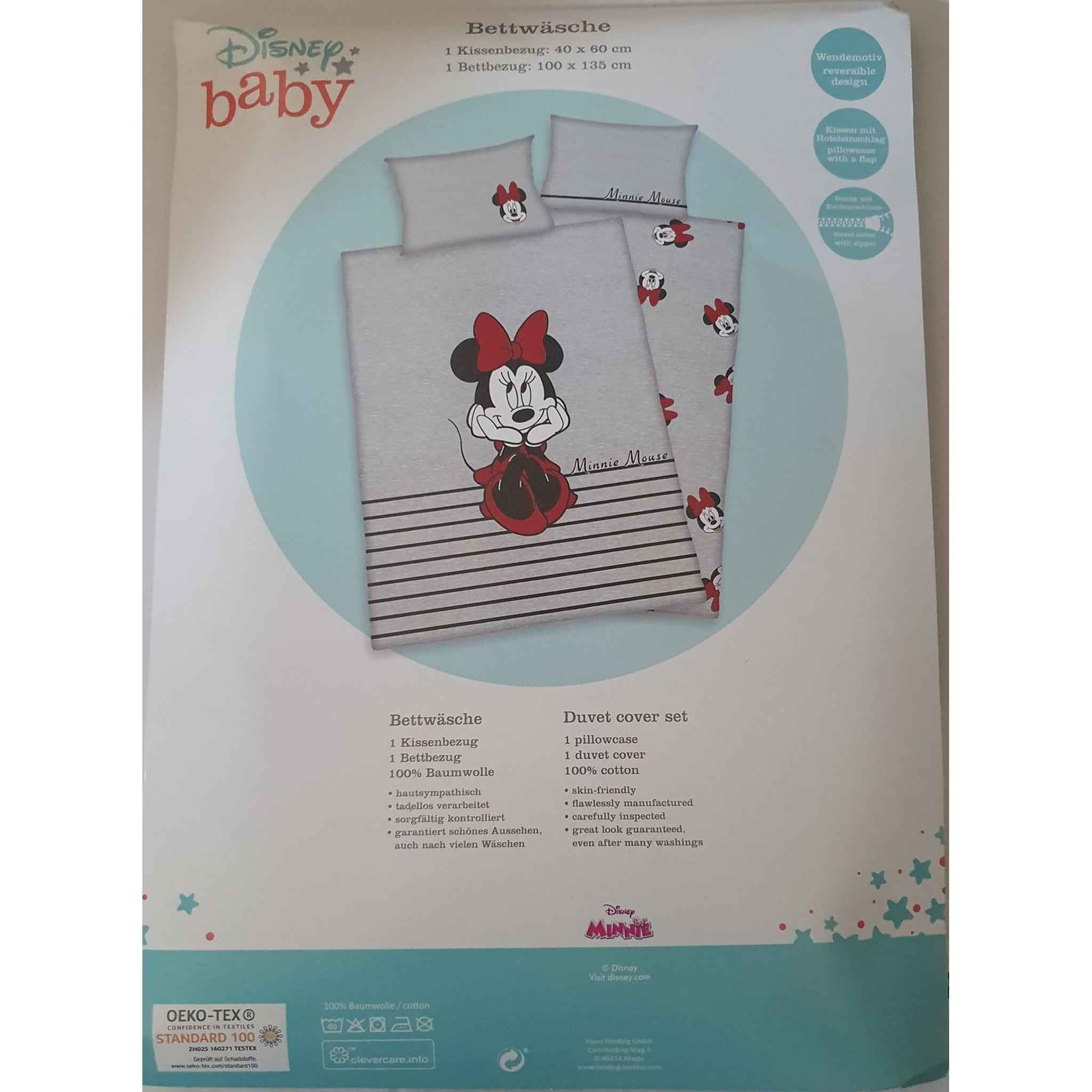 Bettwäsche-Set Minnie Mouse Wendebettwäsche 100% Baumwolle 135x100 cm | Herding