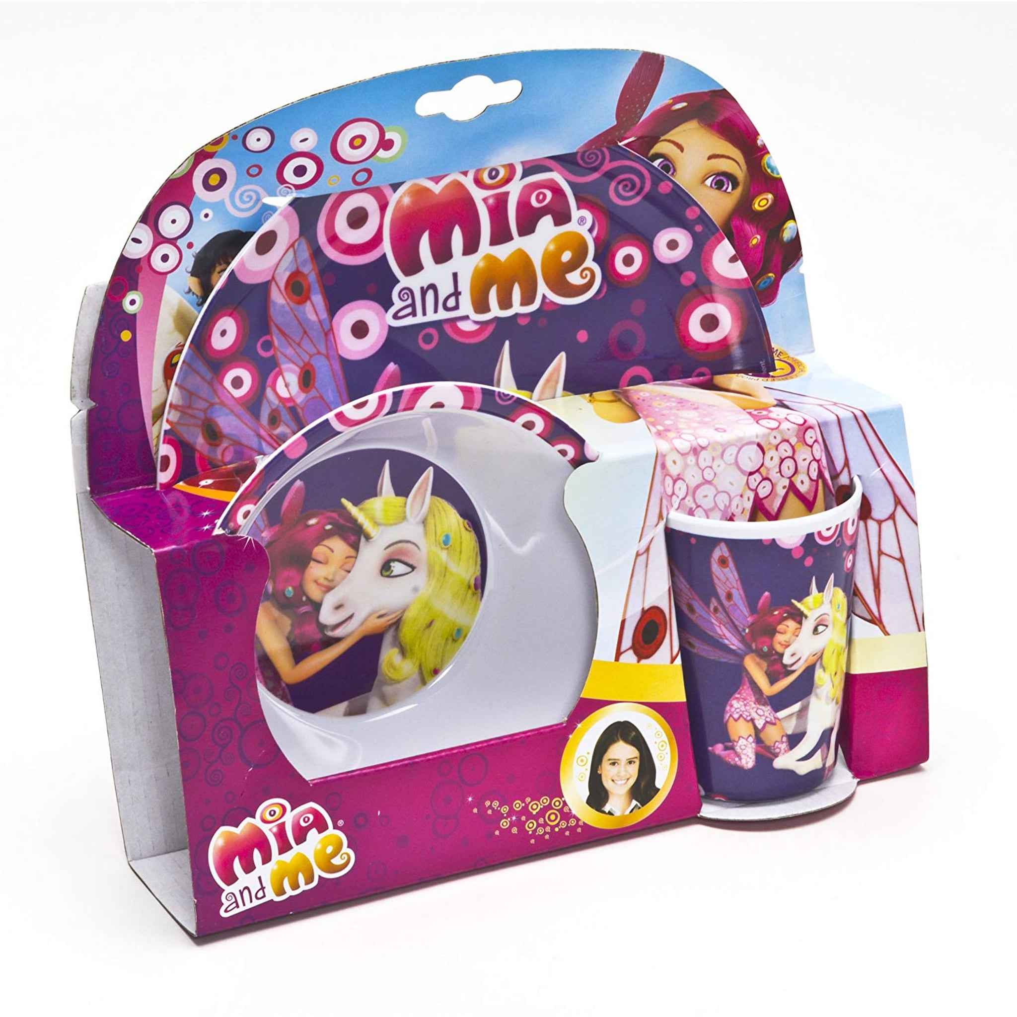 Kindergeschirr-Set Melamin mehrfarbig 3-teilig Schüssel Teller Becher | Joy Toy